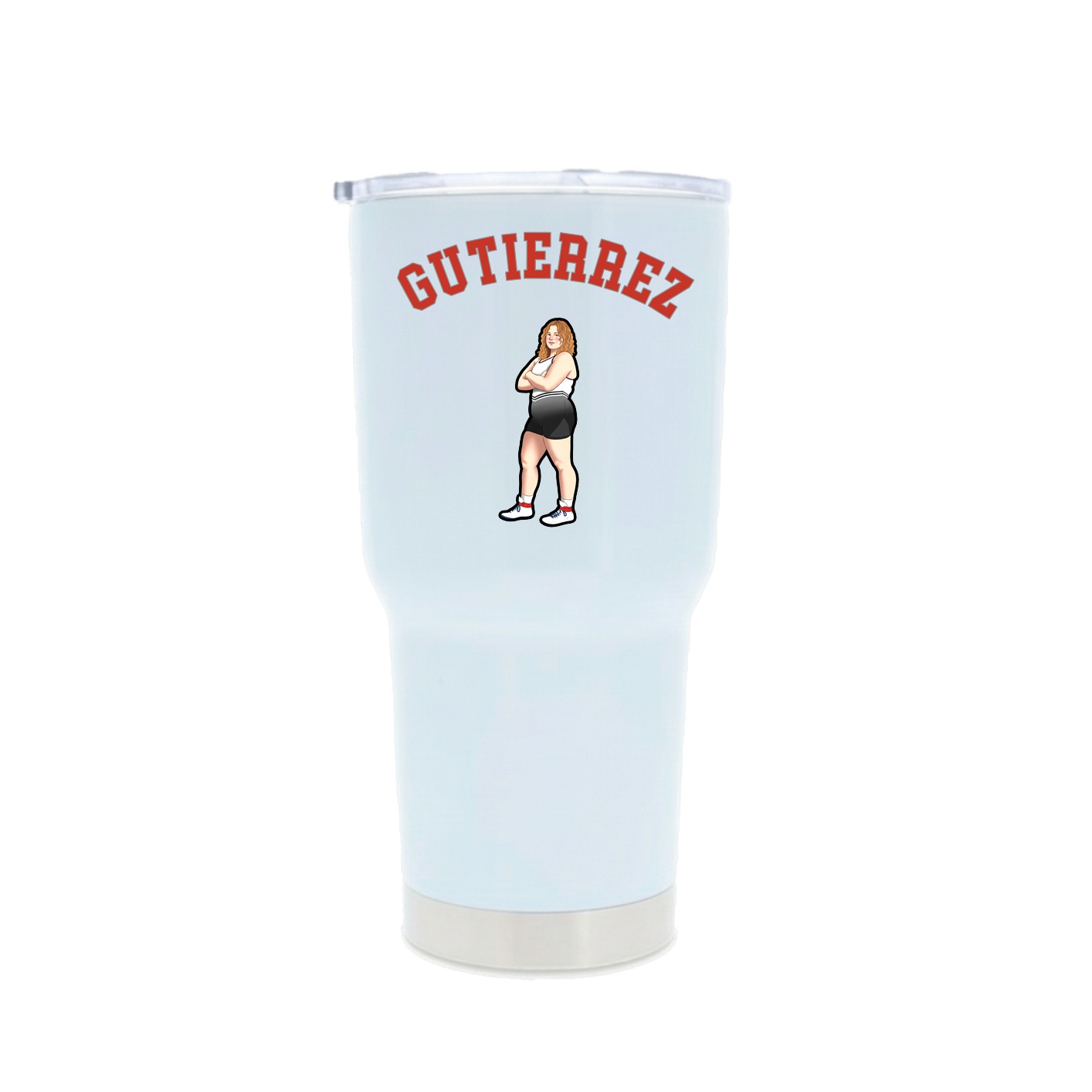 30oz Stainless Steel Tumbler — Shirsey Arch in White