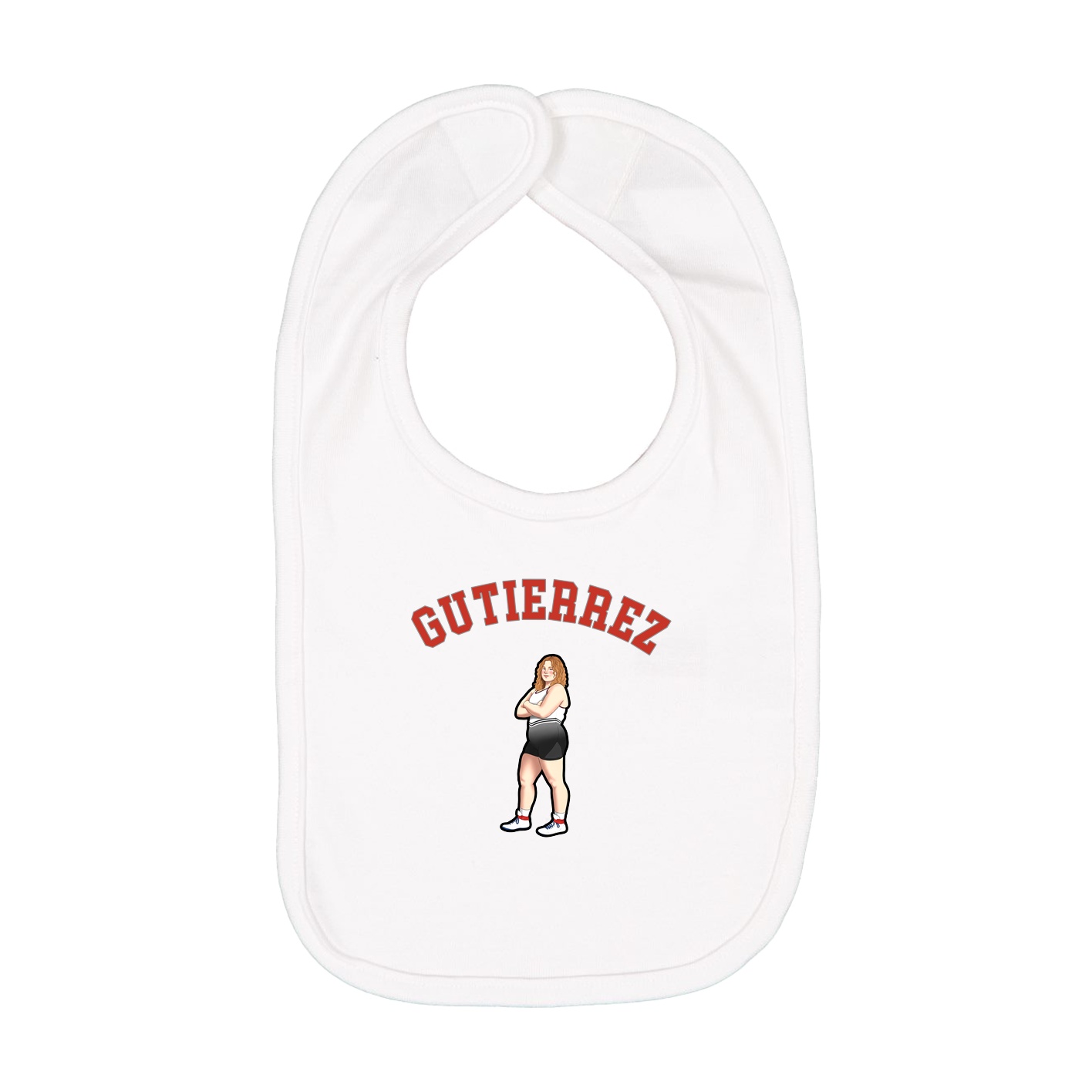 Infant Bib — Shirsey Arch in White