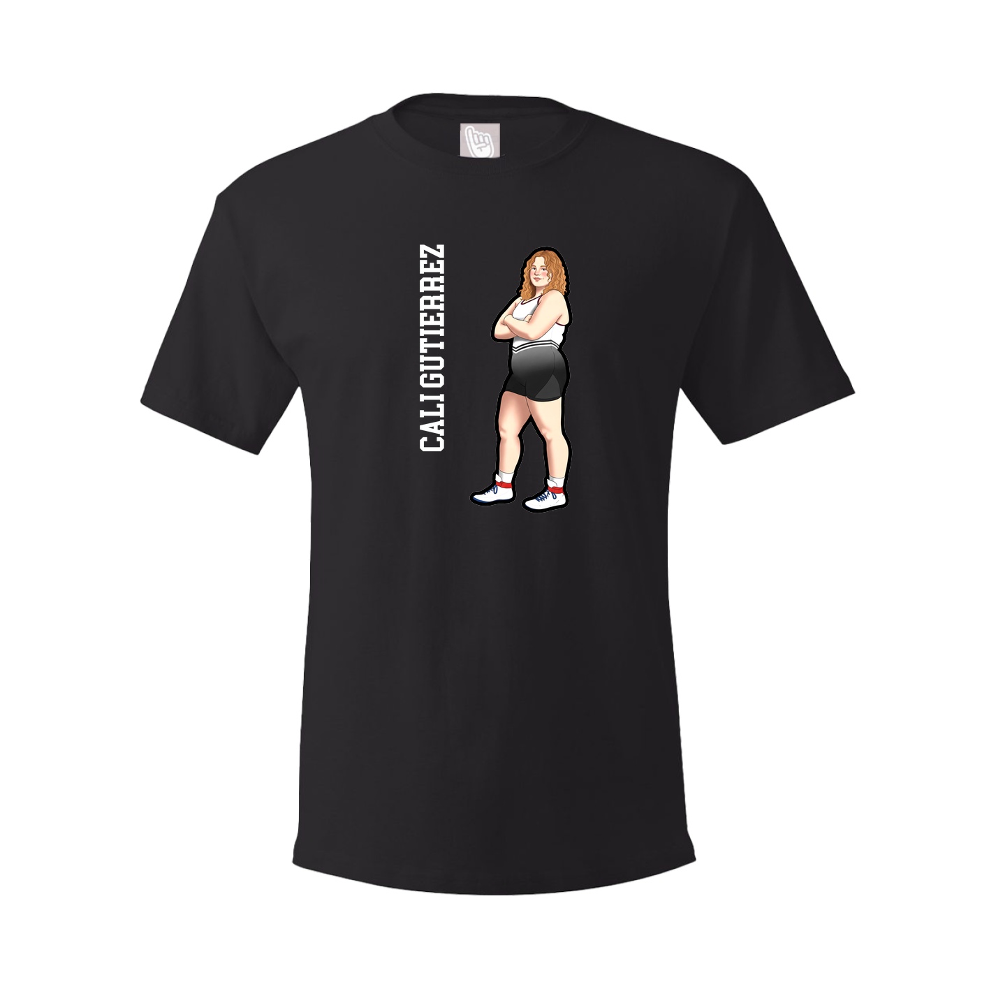 Youth Tee — Name Vertical in Black