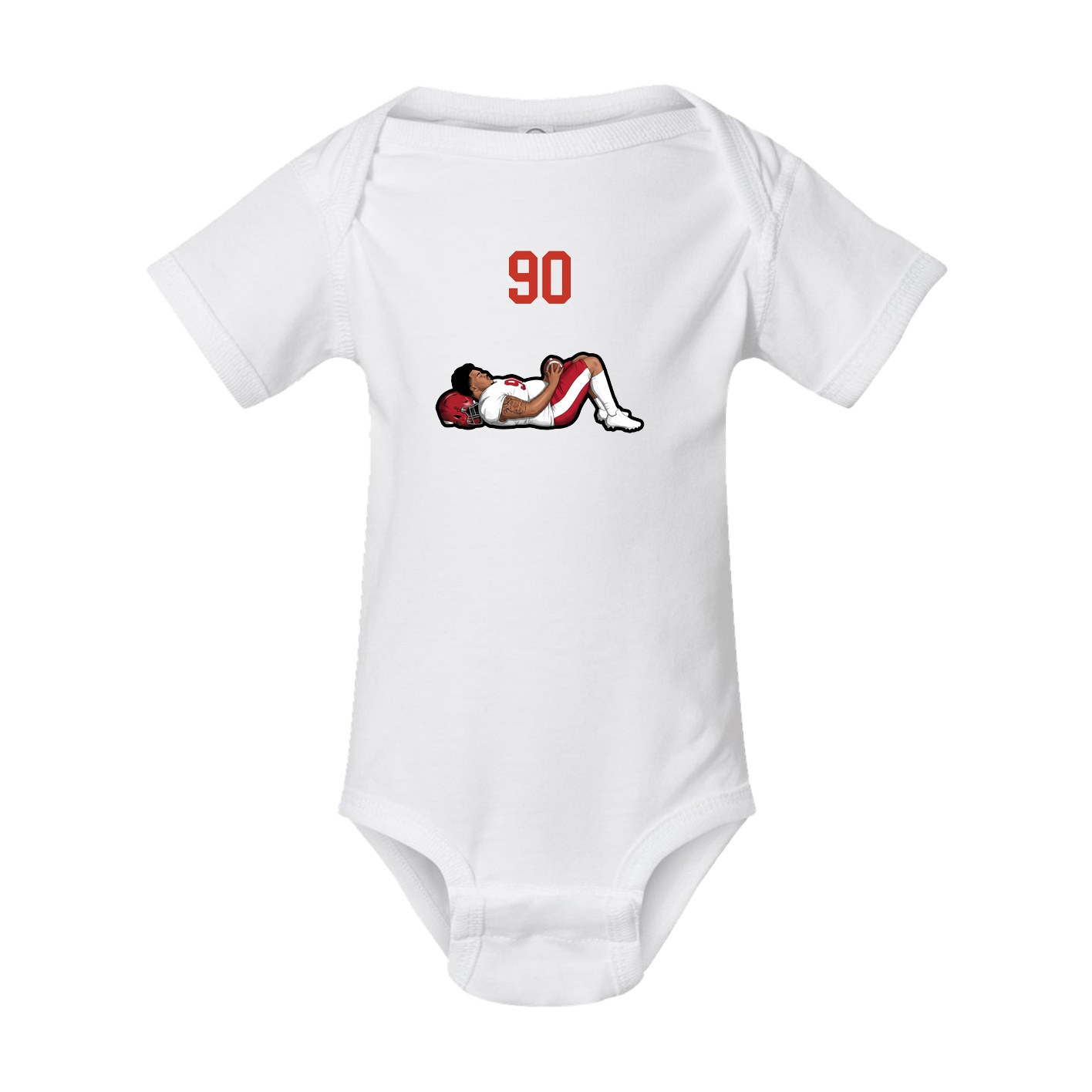 Baby Onesie — Number Top in White