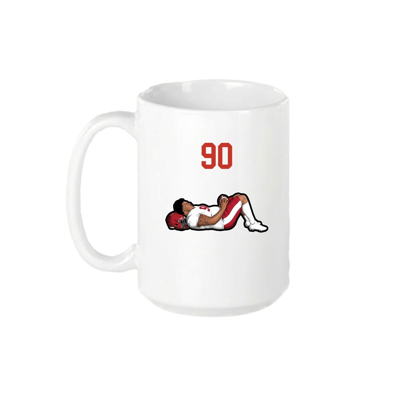 15oz Coffee Mug — Number Top in White
