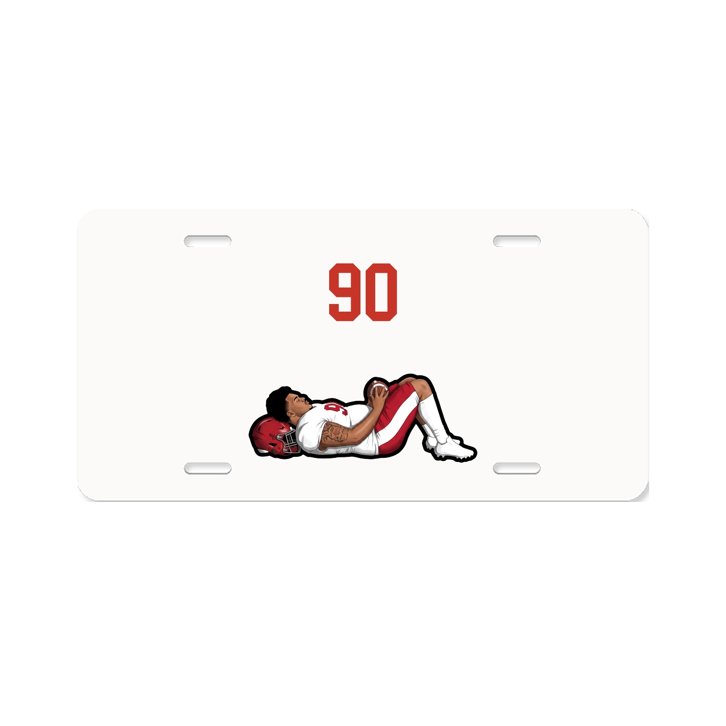 License Plate — Number Top in Classic