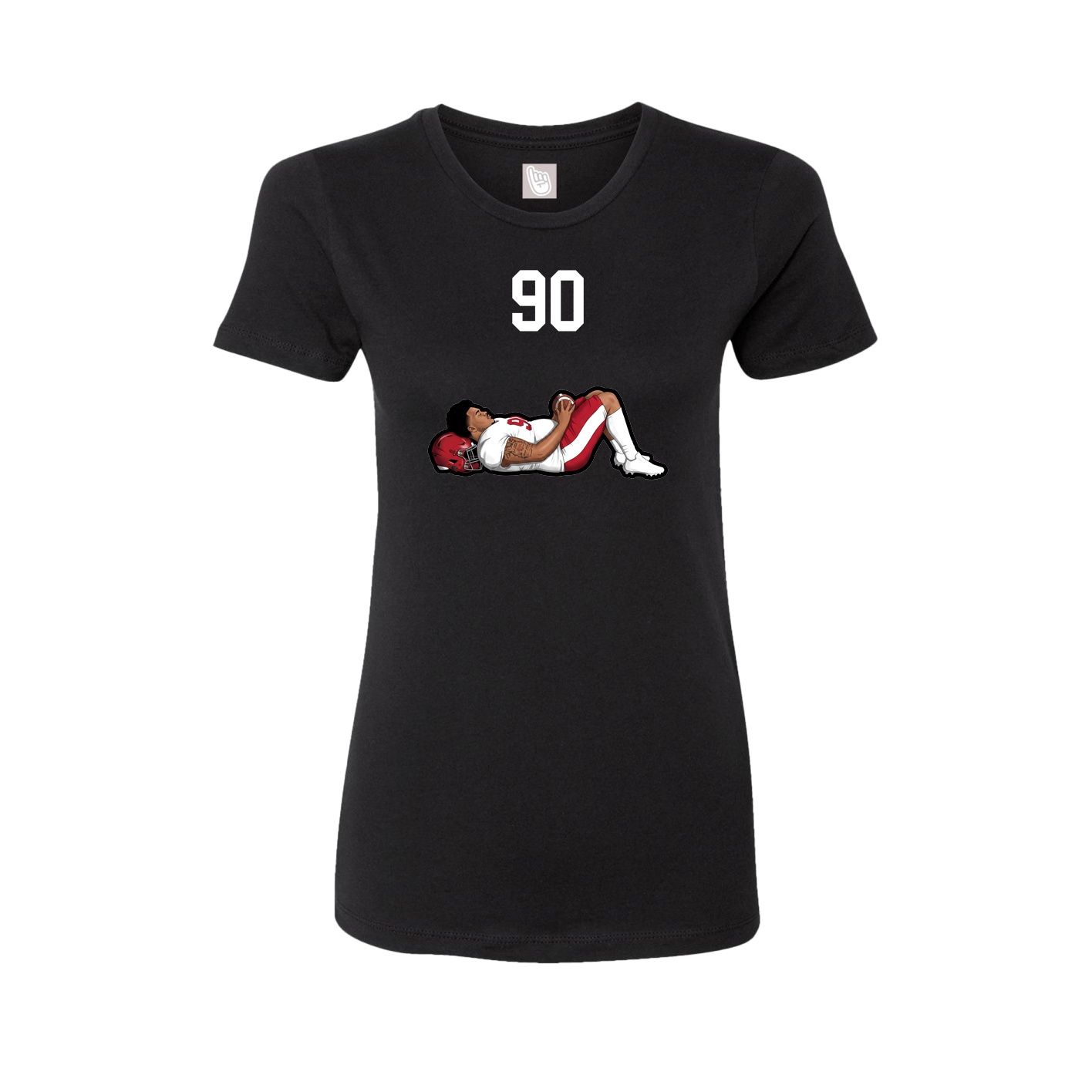 Womens Tee — Number Top in Black