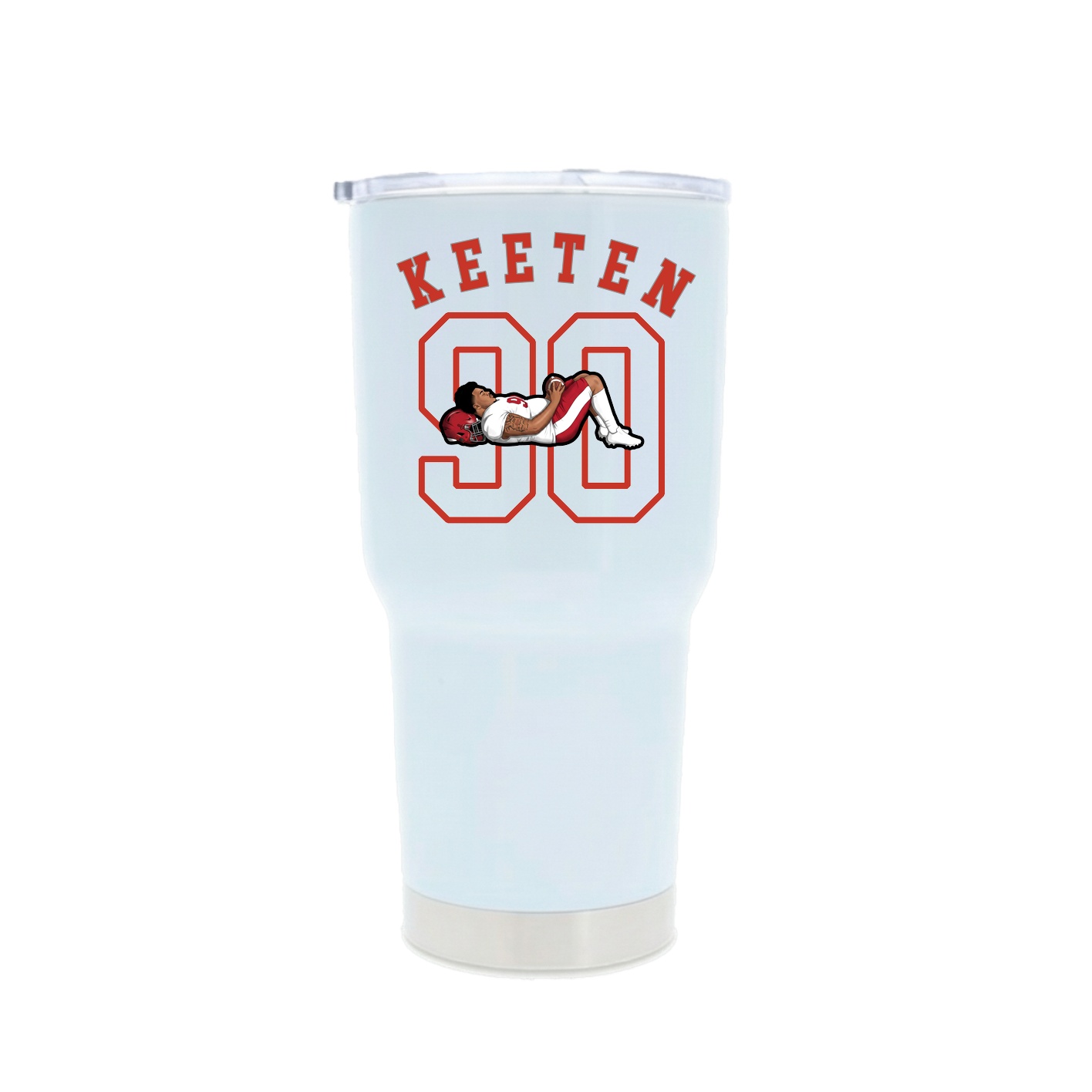 30oz Stainless Steel Tumbler — Shirsey Arch in White
