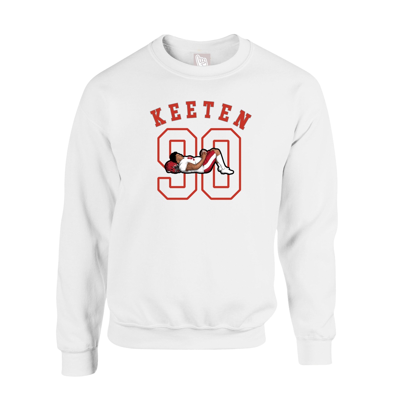 Fleece Crew — Shirsey Arch in White