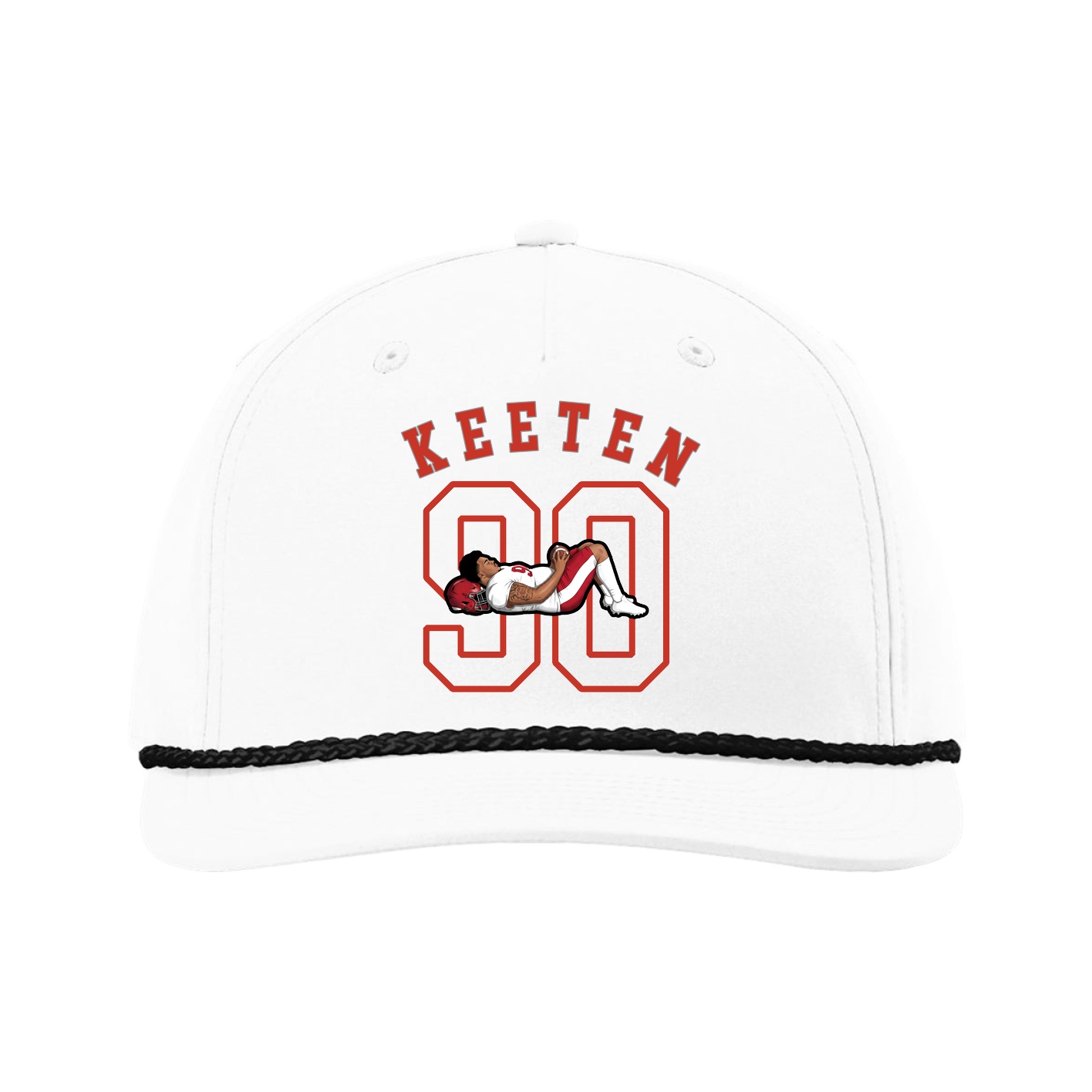 Five-Panel Classic Rope Cap — Shirsey Arch in White