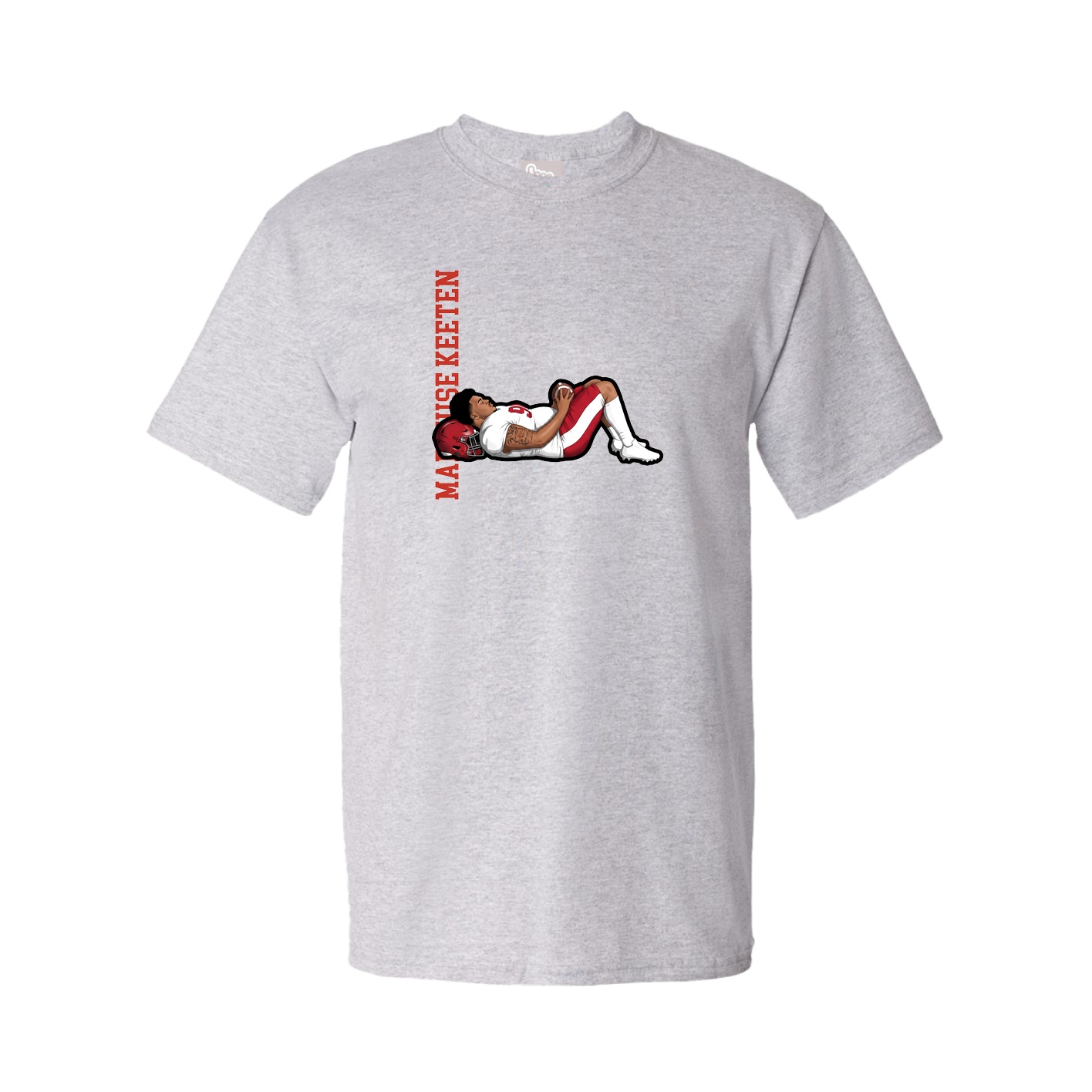 Youth Tee — Name Vertical in Grey