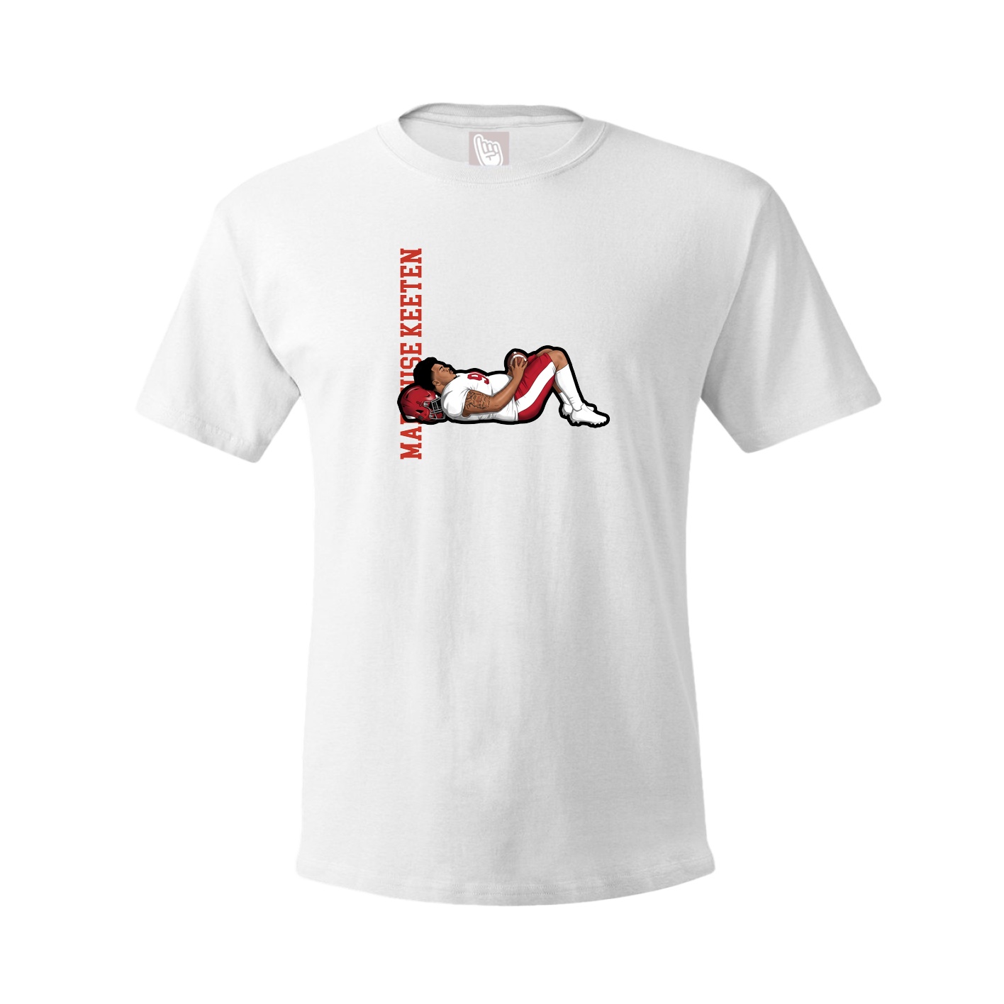 Youth Tee — Name Vertical in White