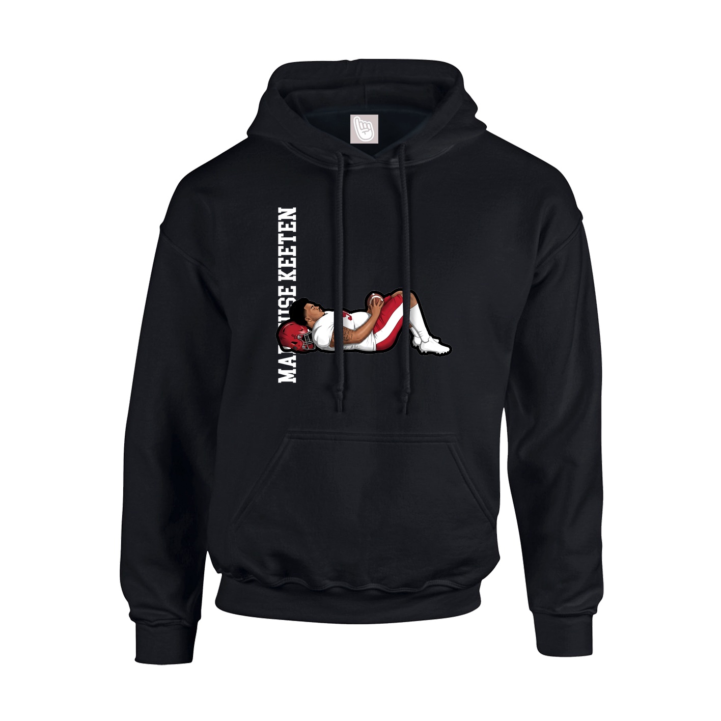 Hoodie — Name Vertical in Black