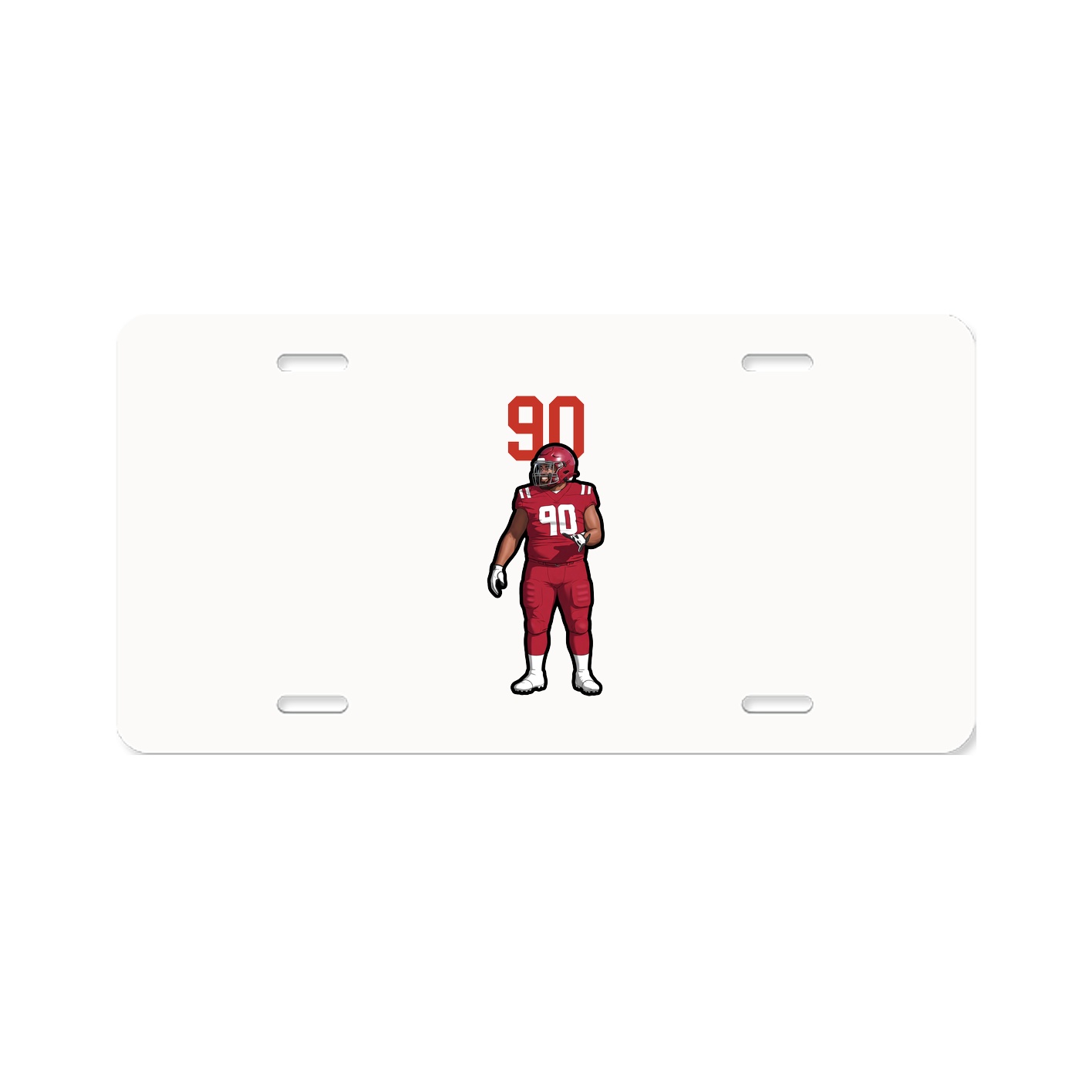 License Plate — Number Top in Classic