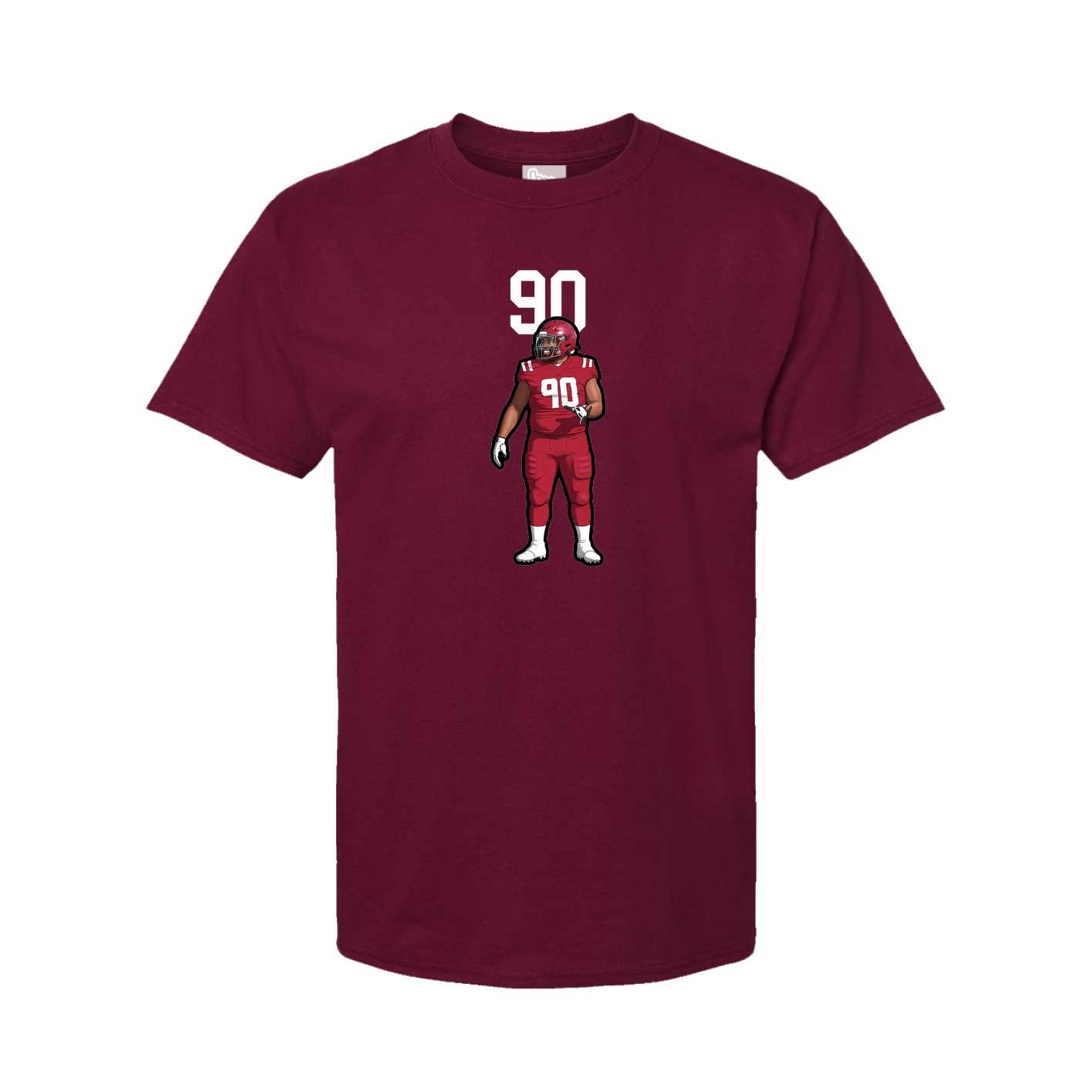 Youth Tee — Number Top in Cardinal