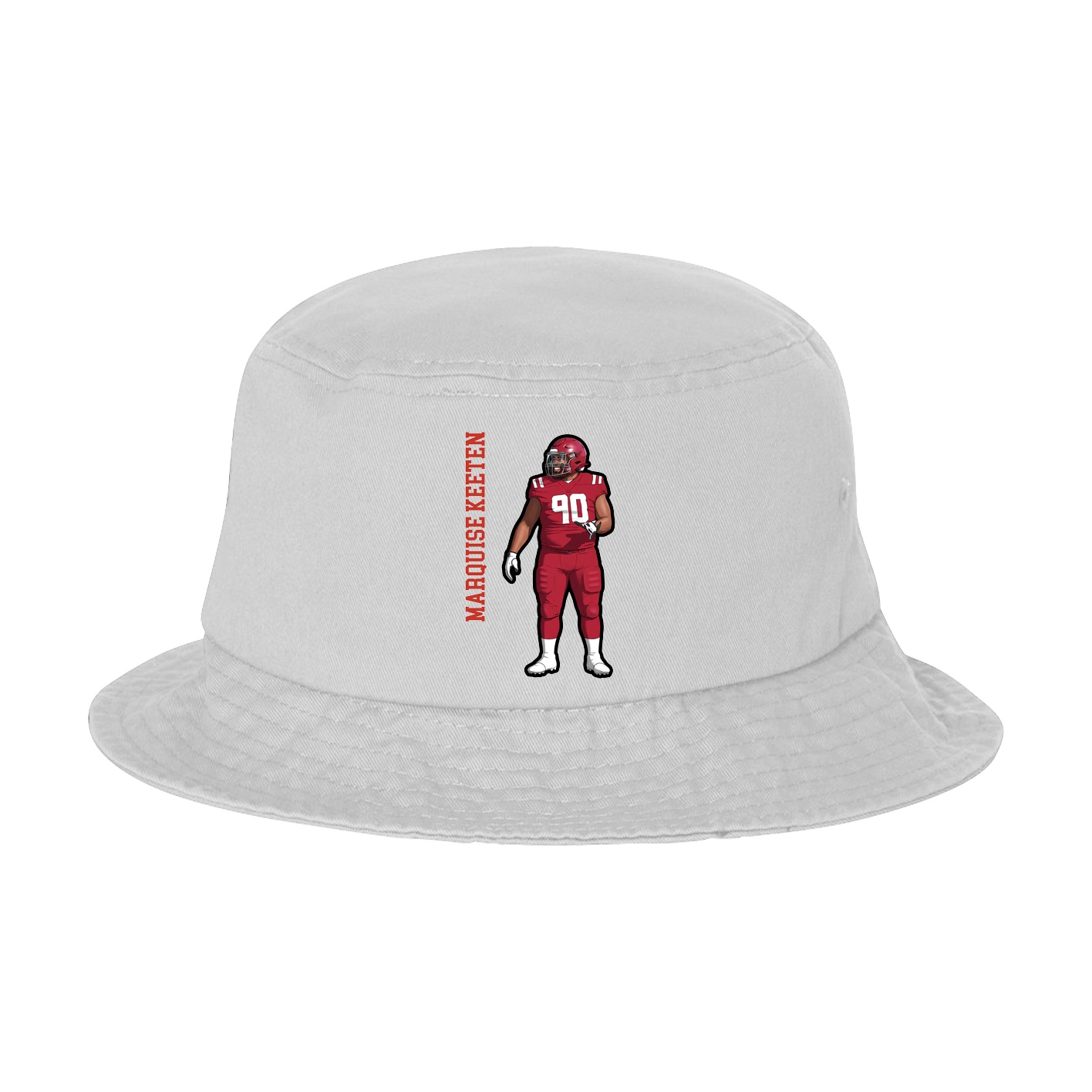 Bucket Cap — Name Vertical in White