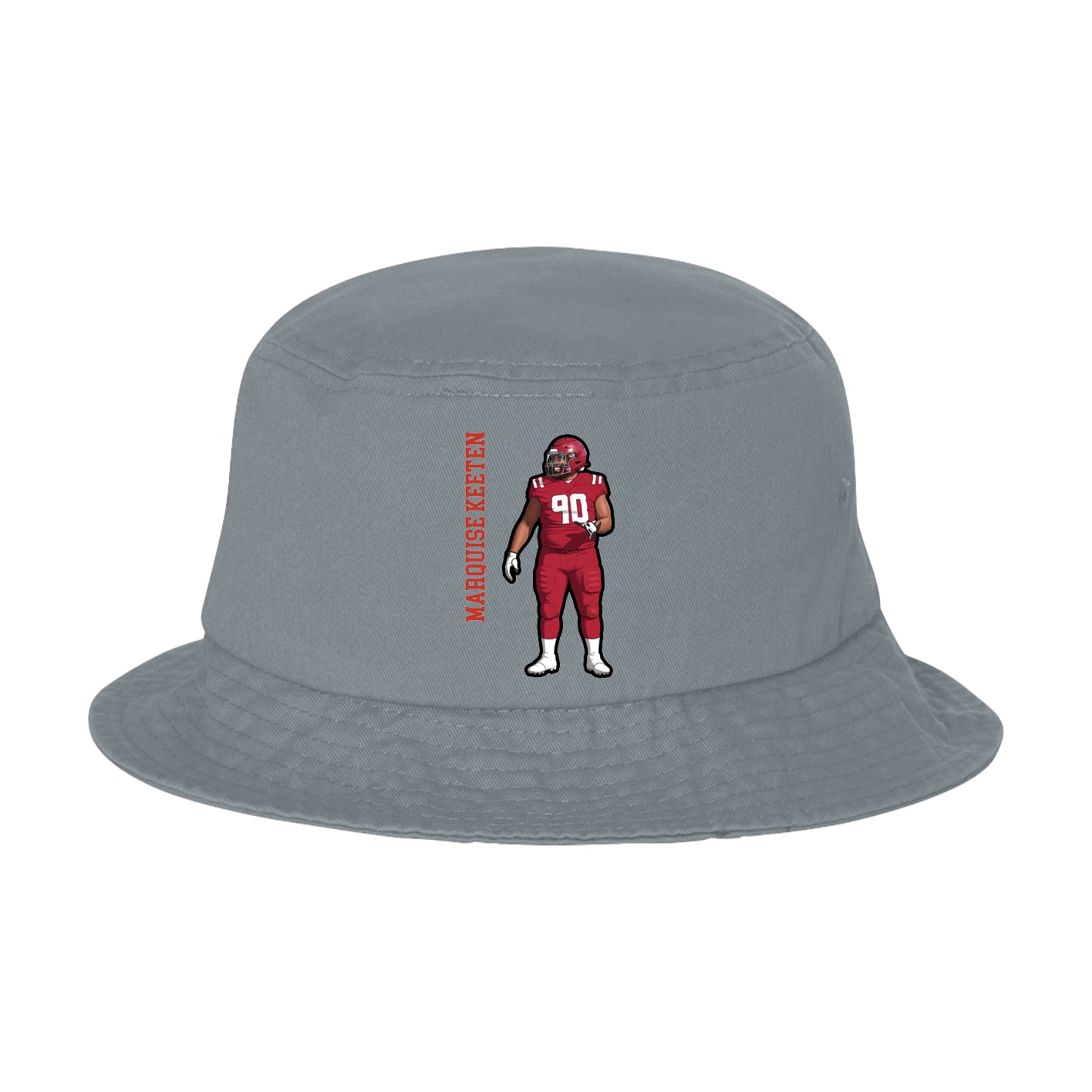 Bucket Cap — Name Vertical in Grey