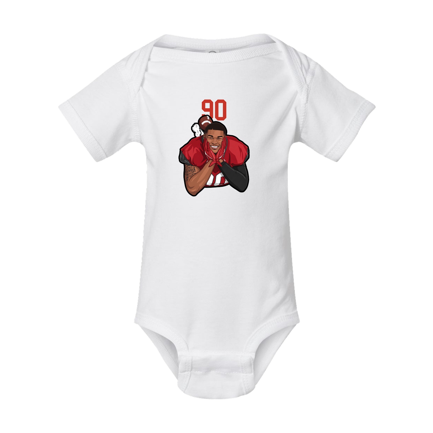 Baby Onesie — Number Top in White