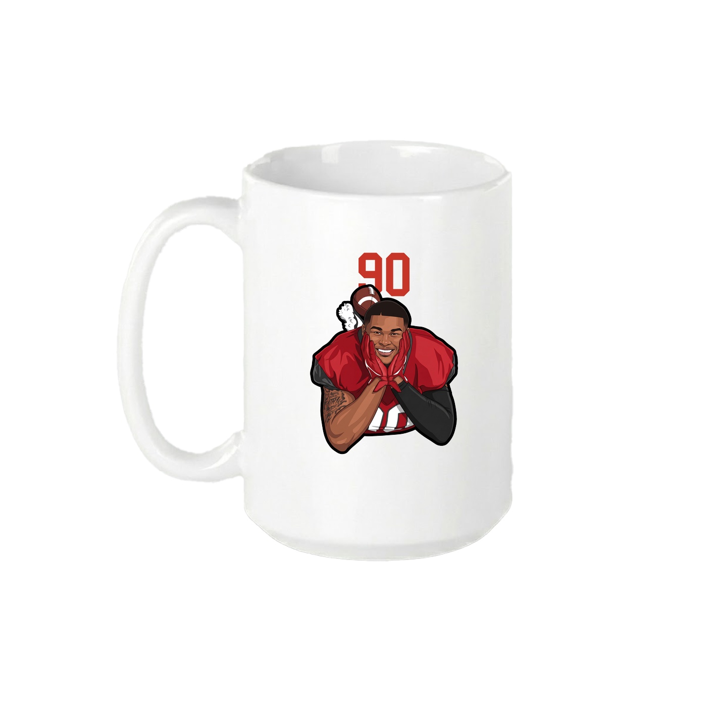 15oz Coffee Mug — Number Top in White