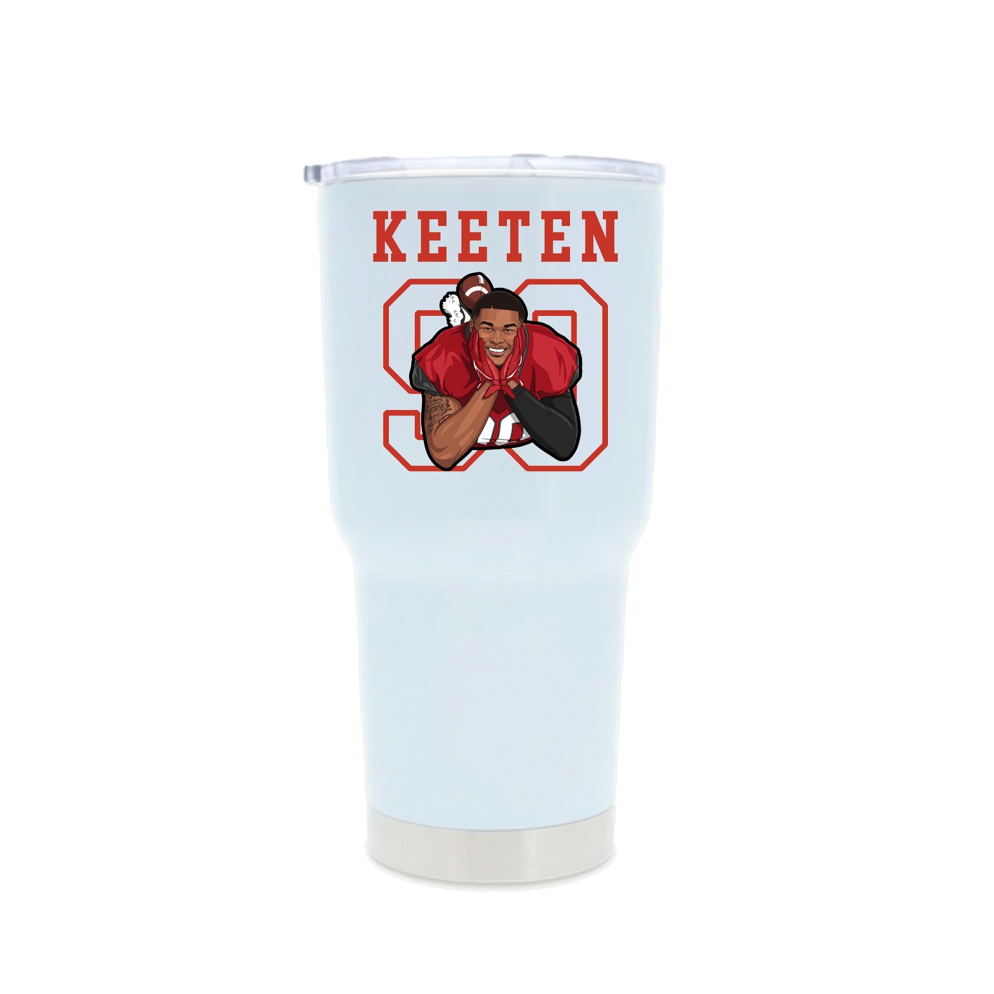 30oz Stainless Steel Tumbler — Shirsey in White