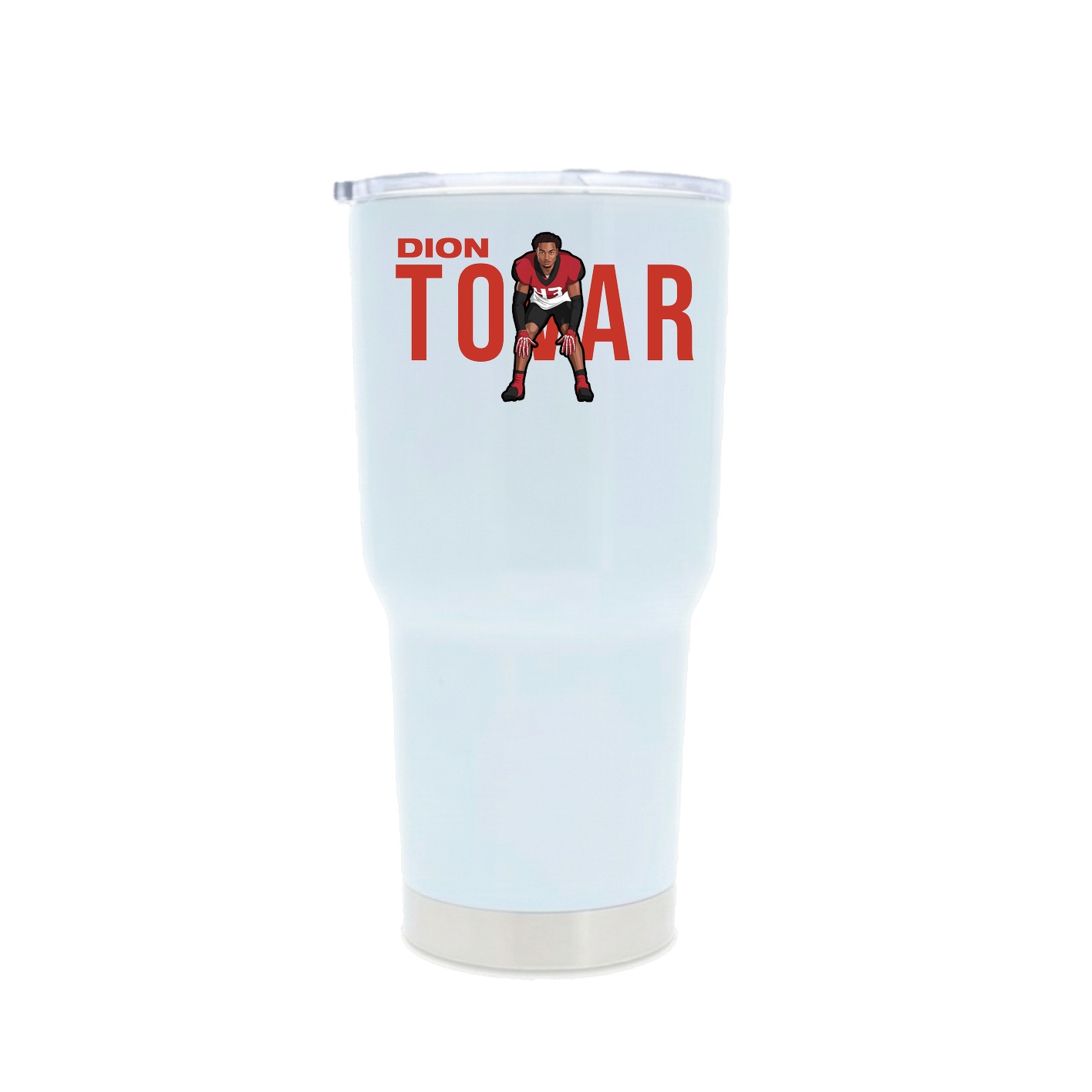 30oz Stainless Steel Tumbler — Player Name in White