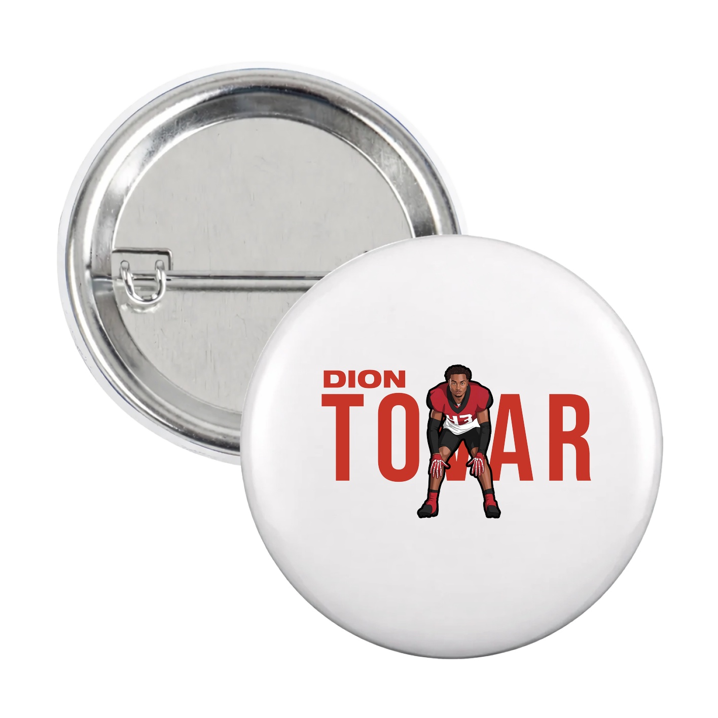 Game Day Button — Player Name in White