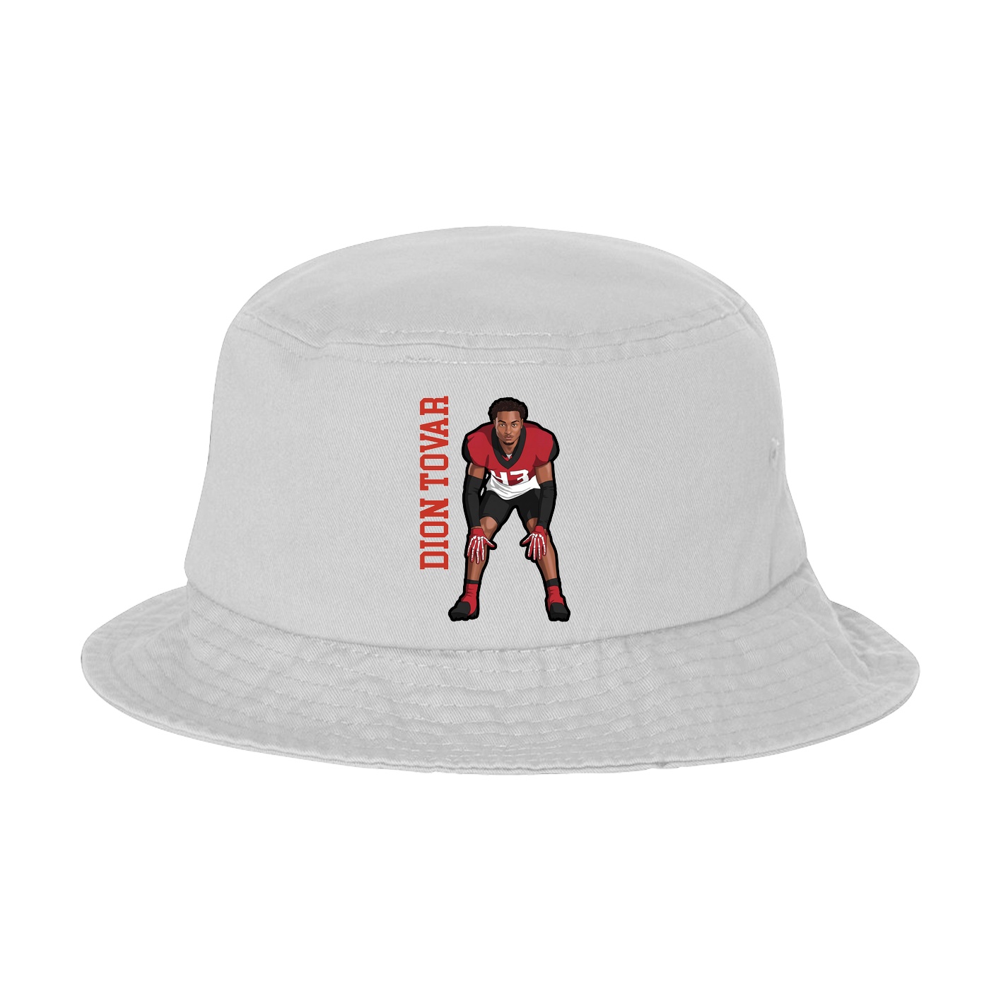 Bucket Cap — Name Vertical in White