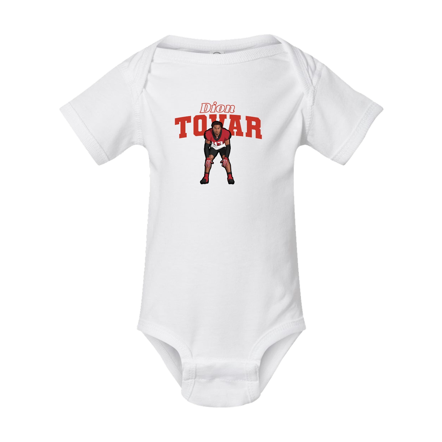 Baby Onesie — Name Arch in White