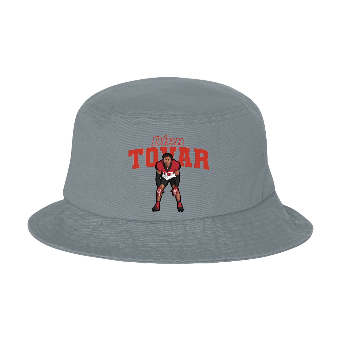 Bucket Cap — Name Arch in Grey