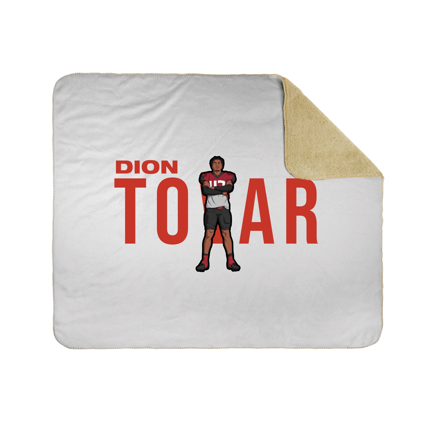 Throw Blanket — Player Name in White
