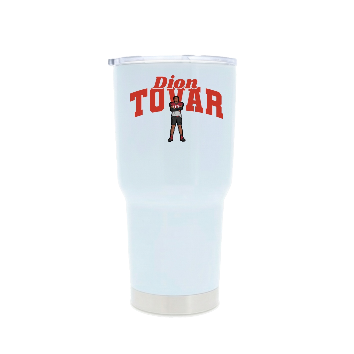 30oz Stainless Steel Tumbler — Signature Arch in White