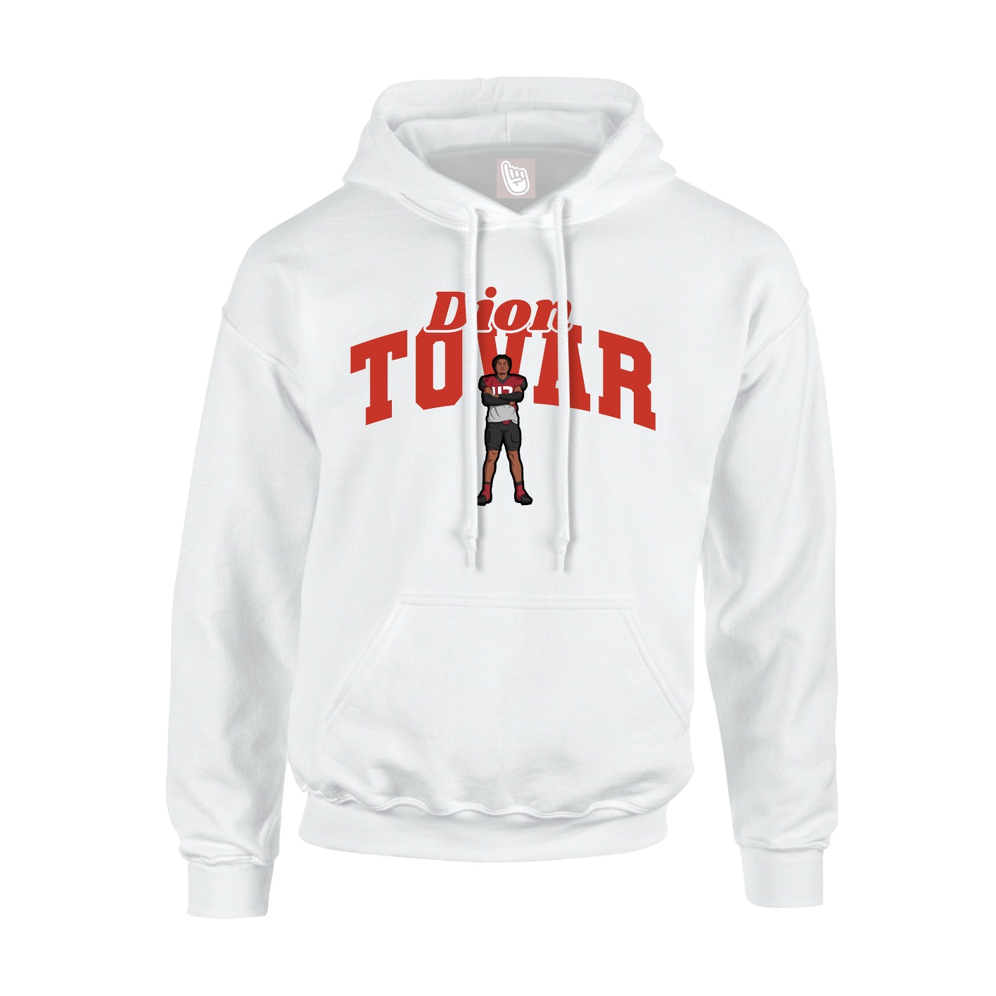 Hoodie — Signature Arch in White