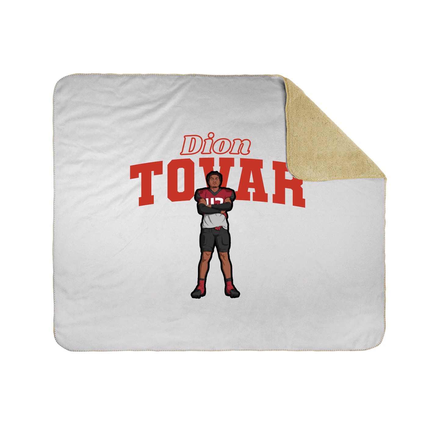 Throw Blanket — Name Arch in White