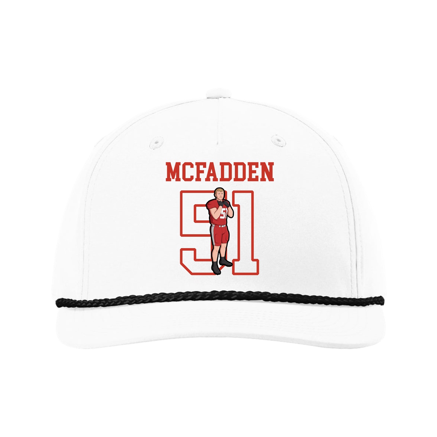 Five-Panel Classic Rope Cap — Shirsey in White