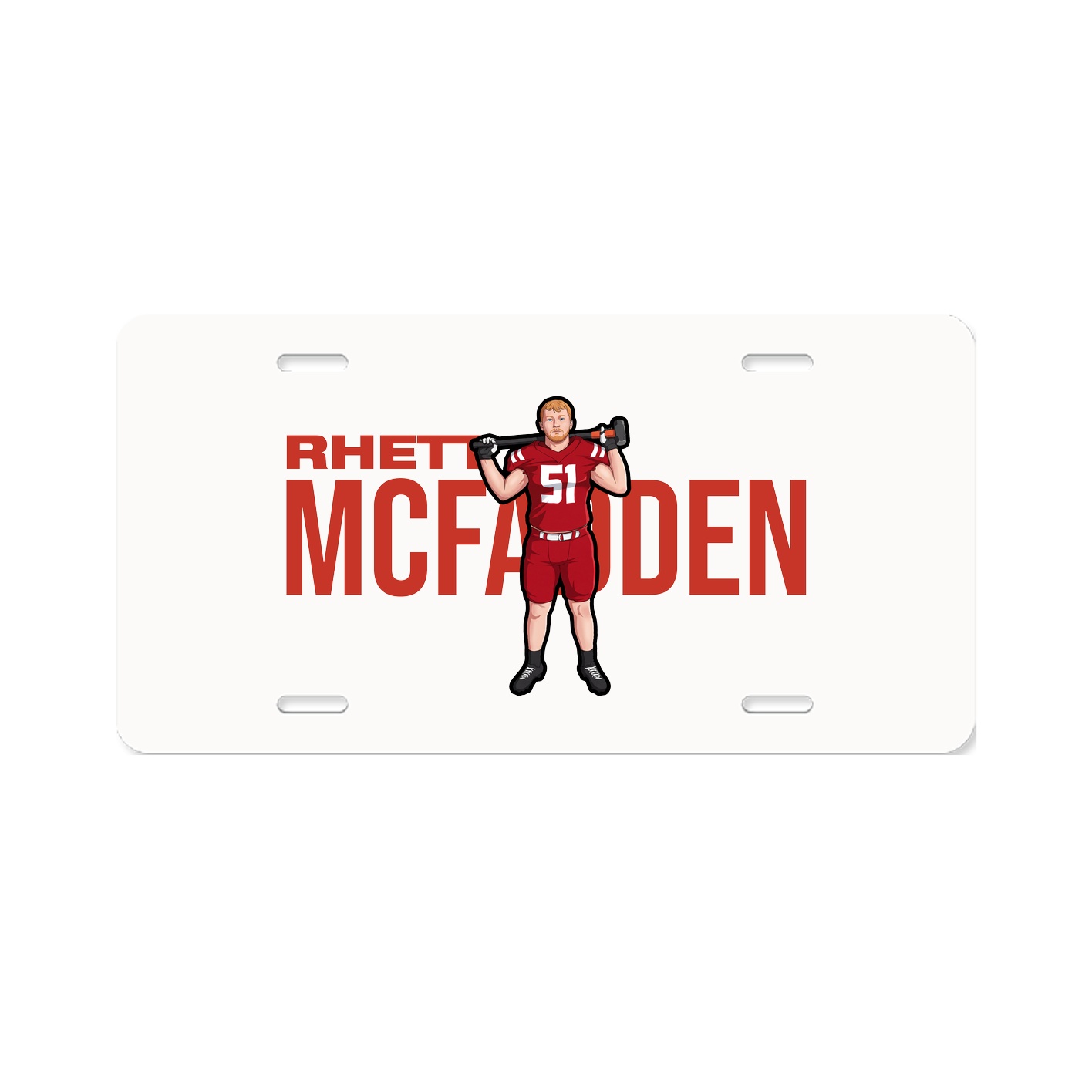 License Plate — Player Name in Classic