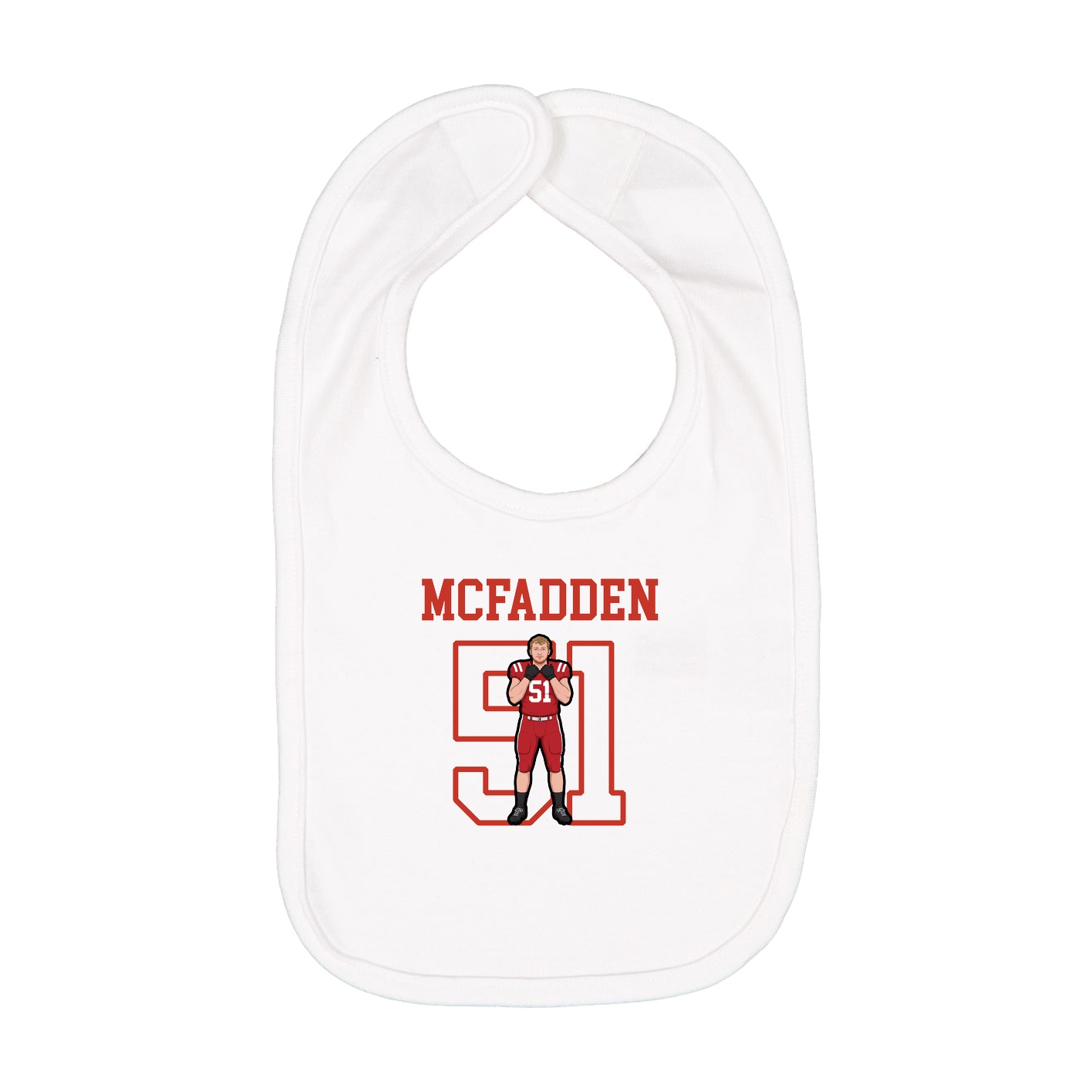 Infant Bib — Shirsey in White
