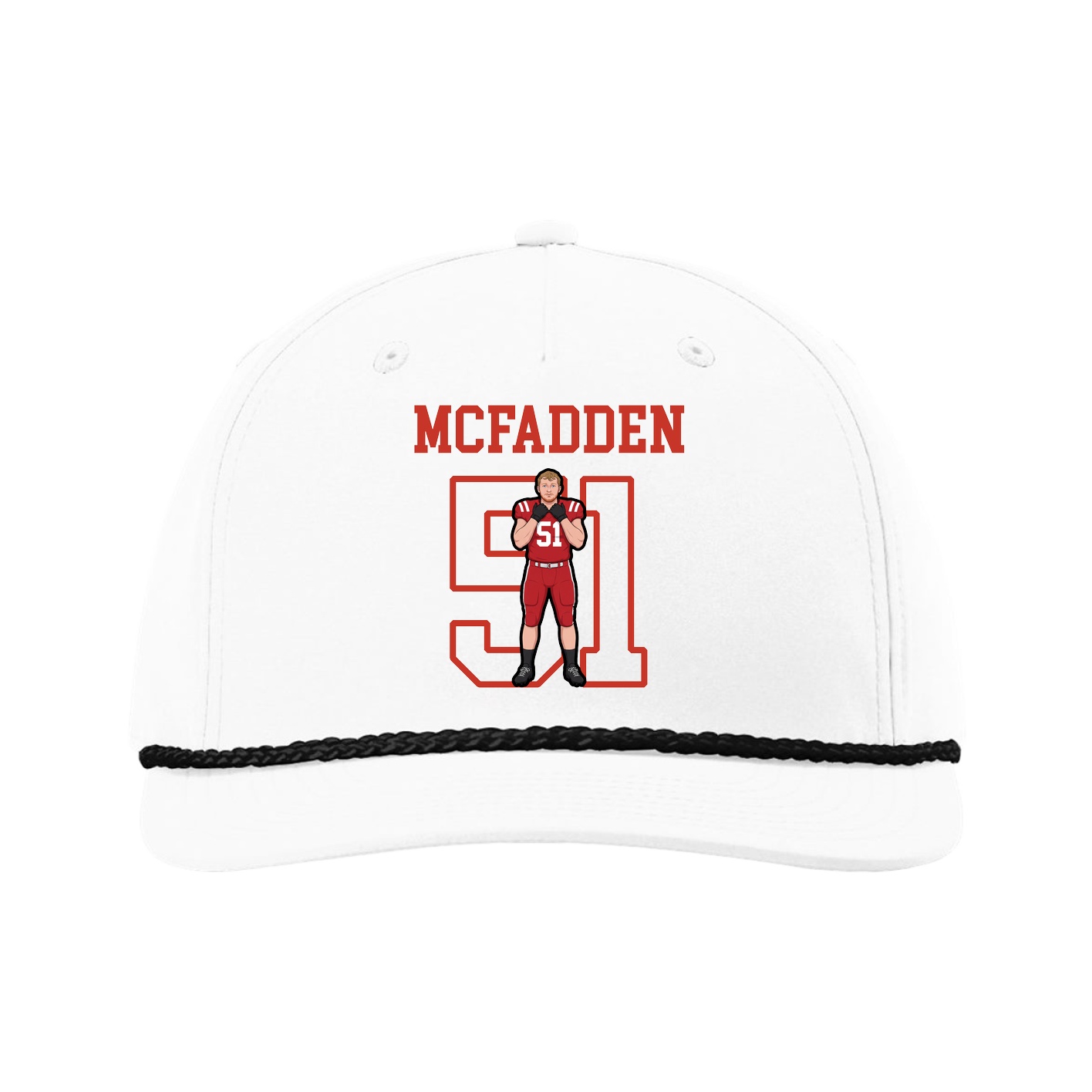Five-Panel Classic Rope Cap — Shirsey in White