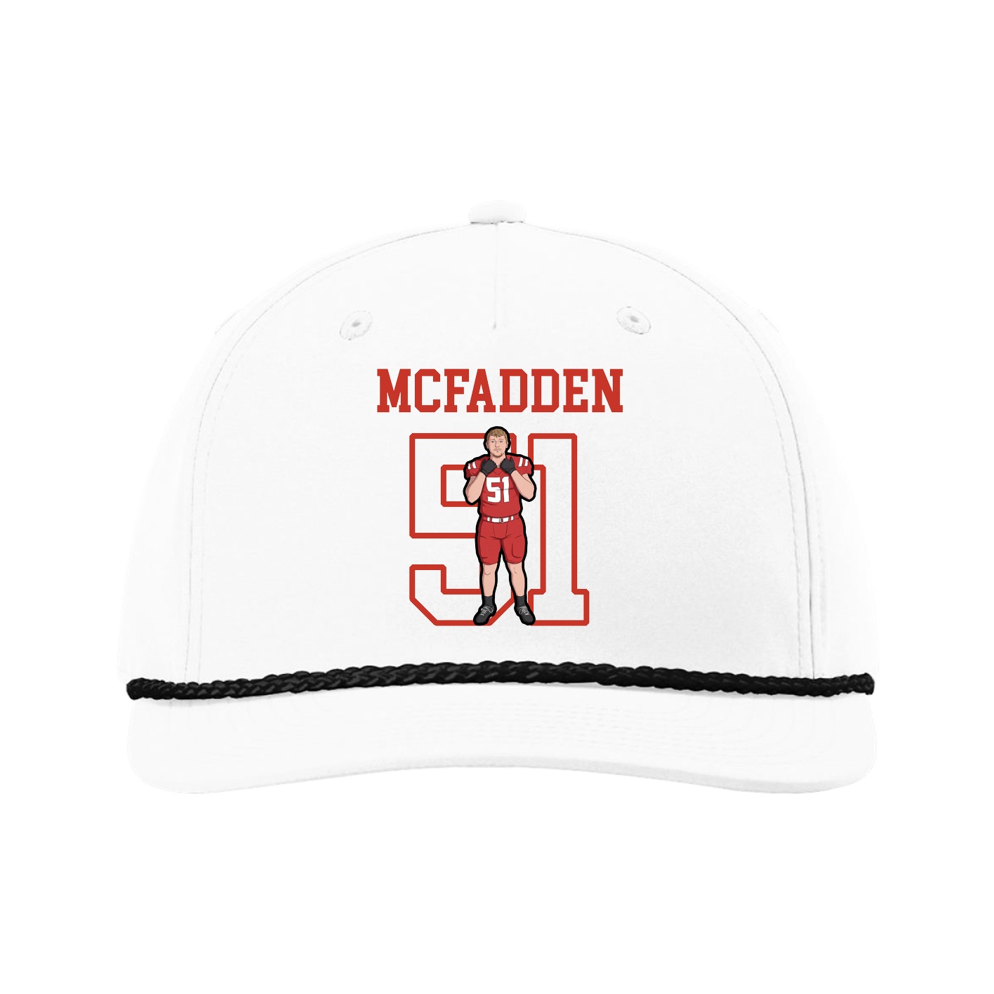 Five-Panel Classic Rope Cap — Shirsey in White