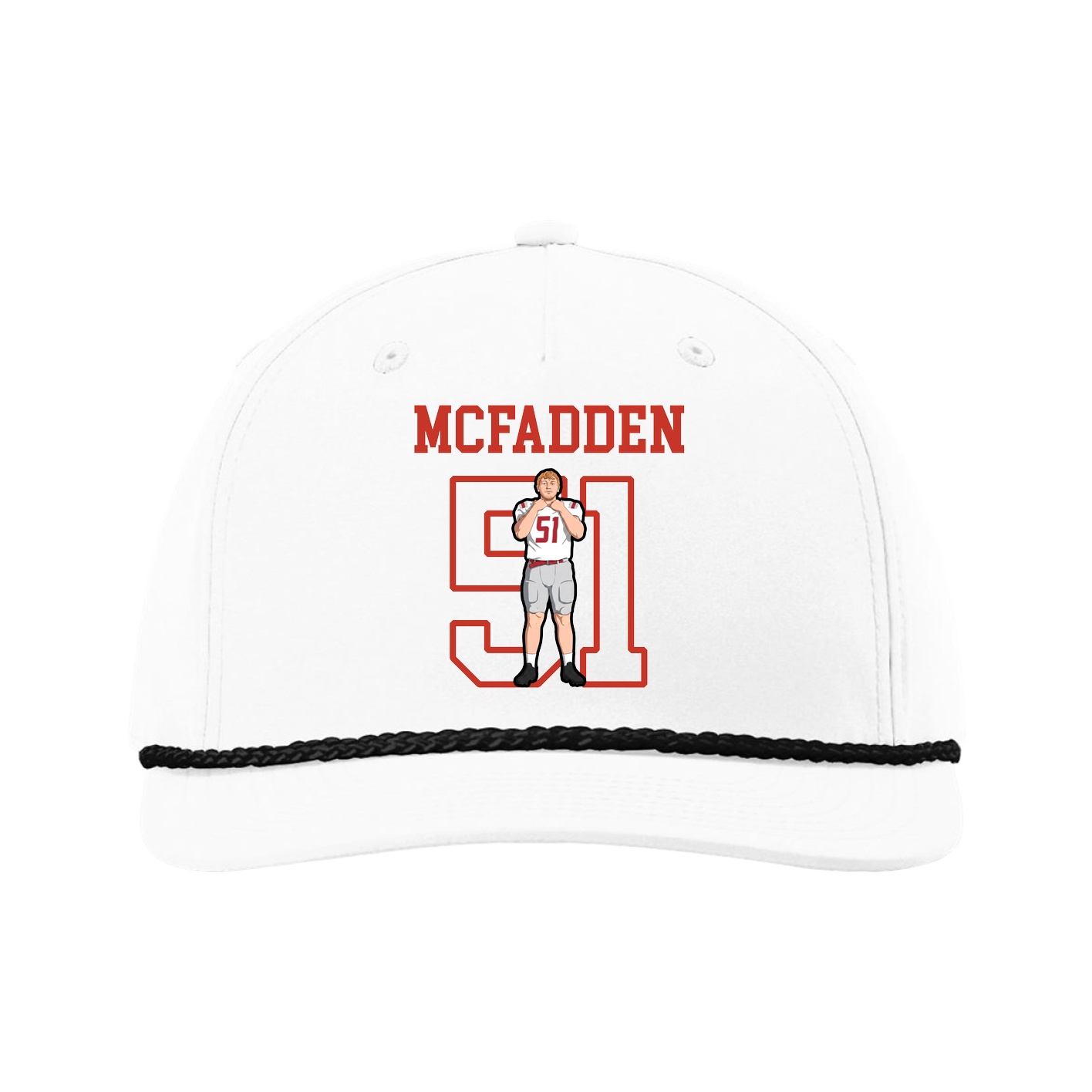 Five-Panel Classic Rope Cap — Shirsey in White
