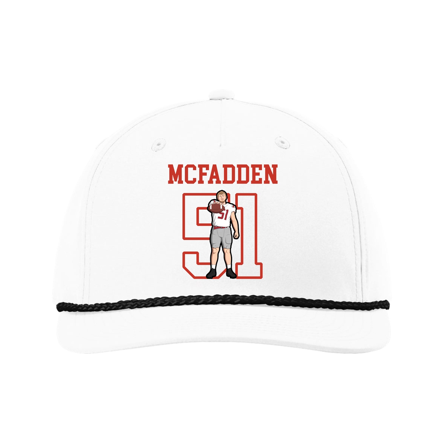 Five-Panel Classic Rope Cap — Shirsey in White
