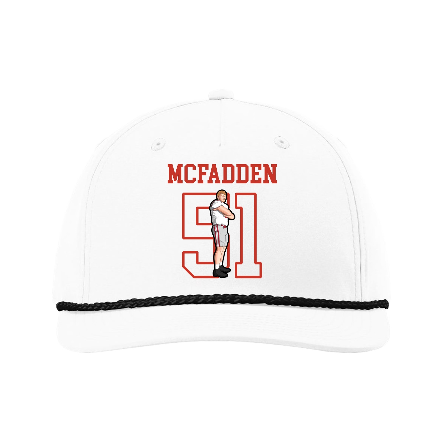 Five-Panel Classic Rope Cap — Shirsey in White