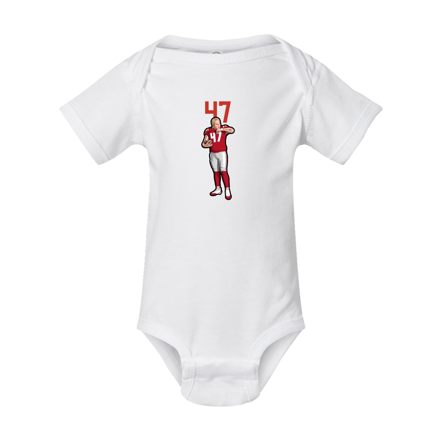 Baby Onesie — Number Top in White