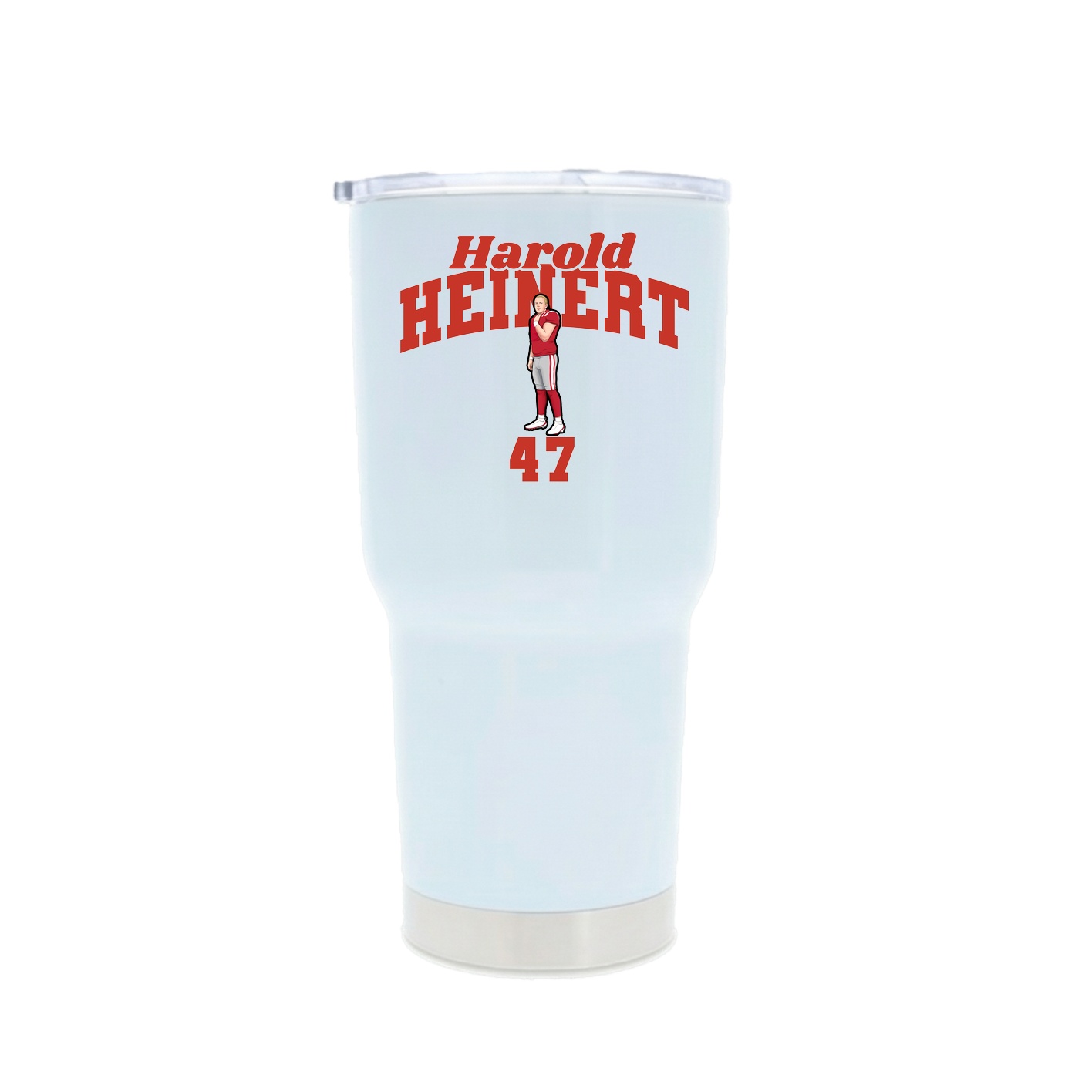 30oz Stainless Steel Tumbler — Signature Arch in White