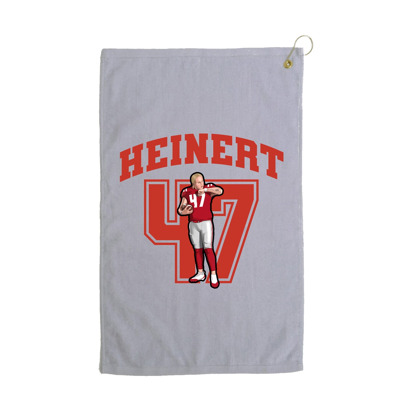Golf Towel — Number in Grey