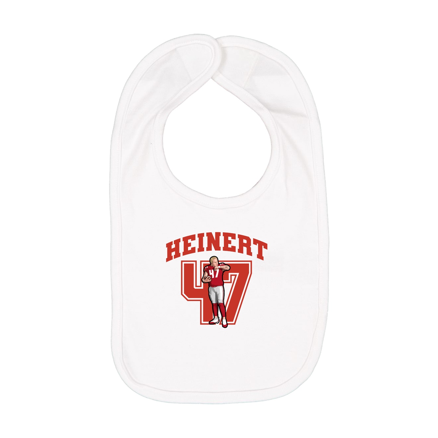 Infant Bib — Number in White