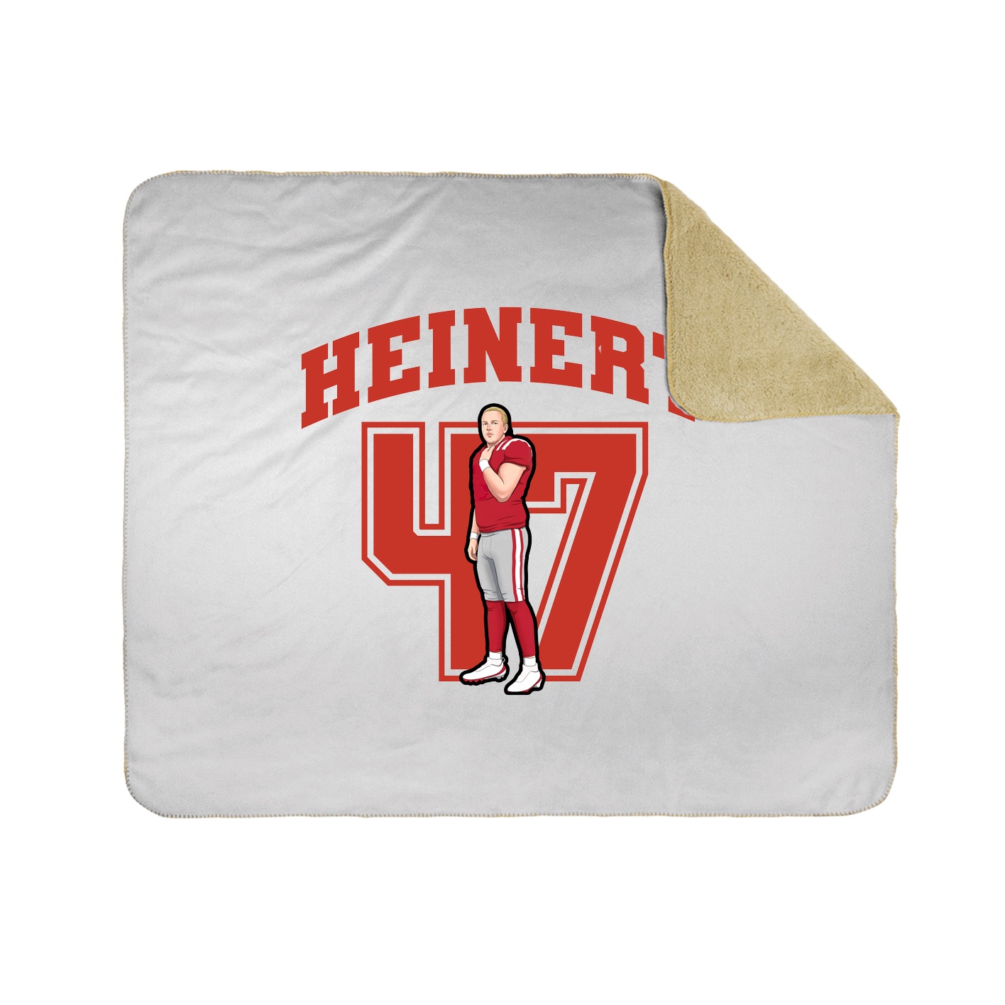 Throw Blanket — Number in White