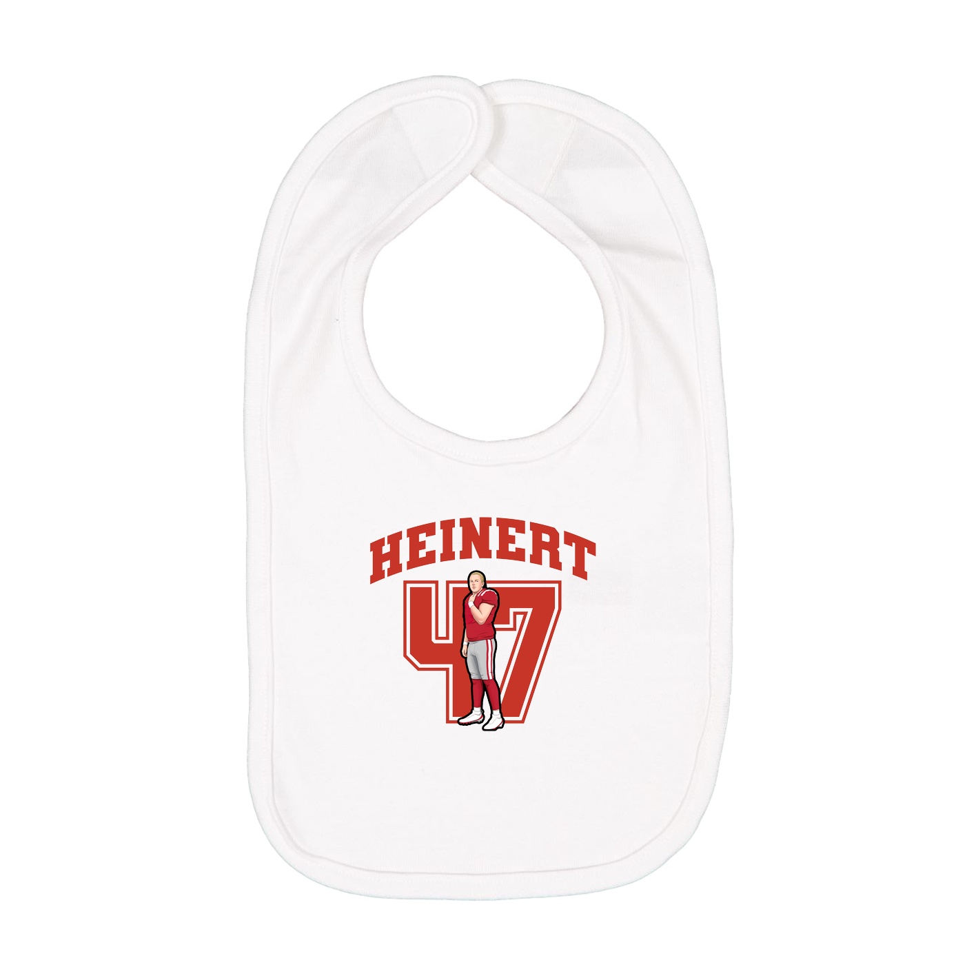Infant Bib — Number in White