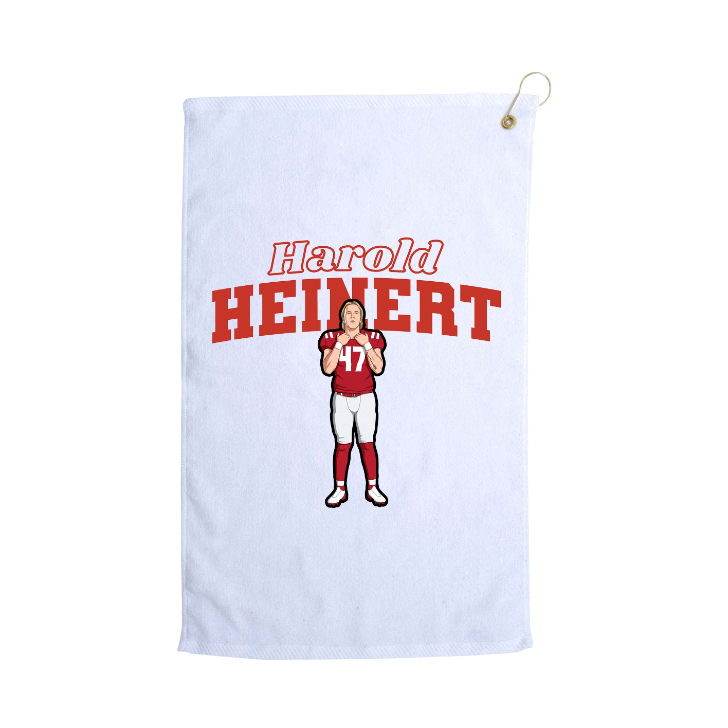 Golf Towel — Name Arch in White