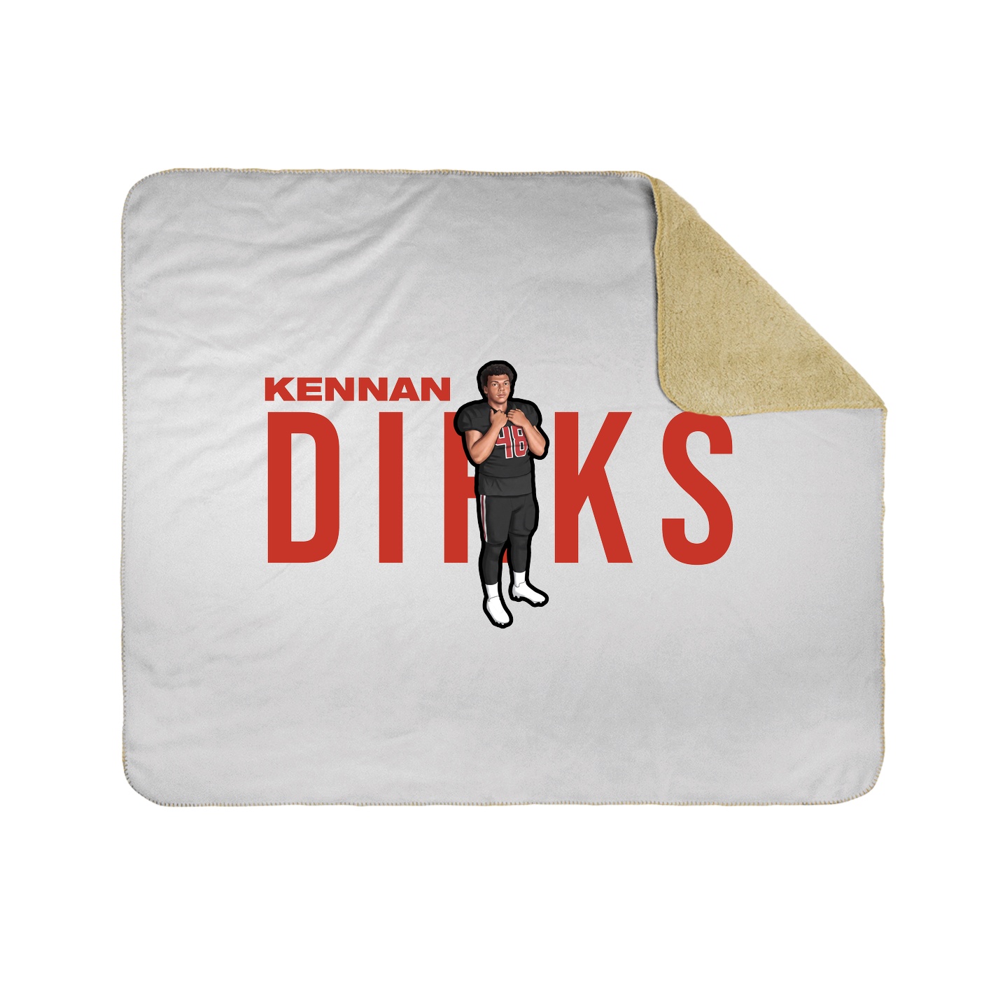 Throw Blanket — Player Name in White