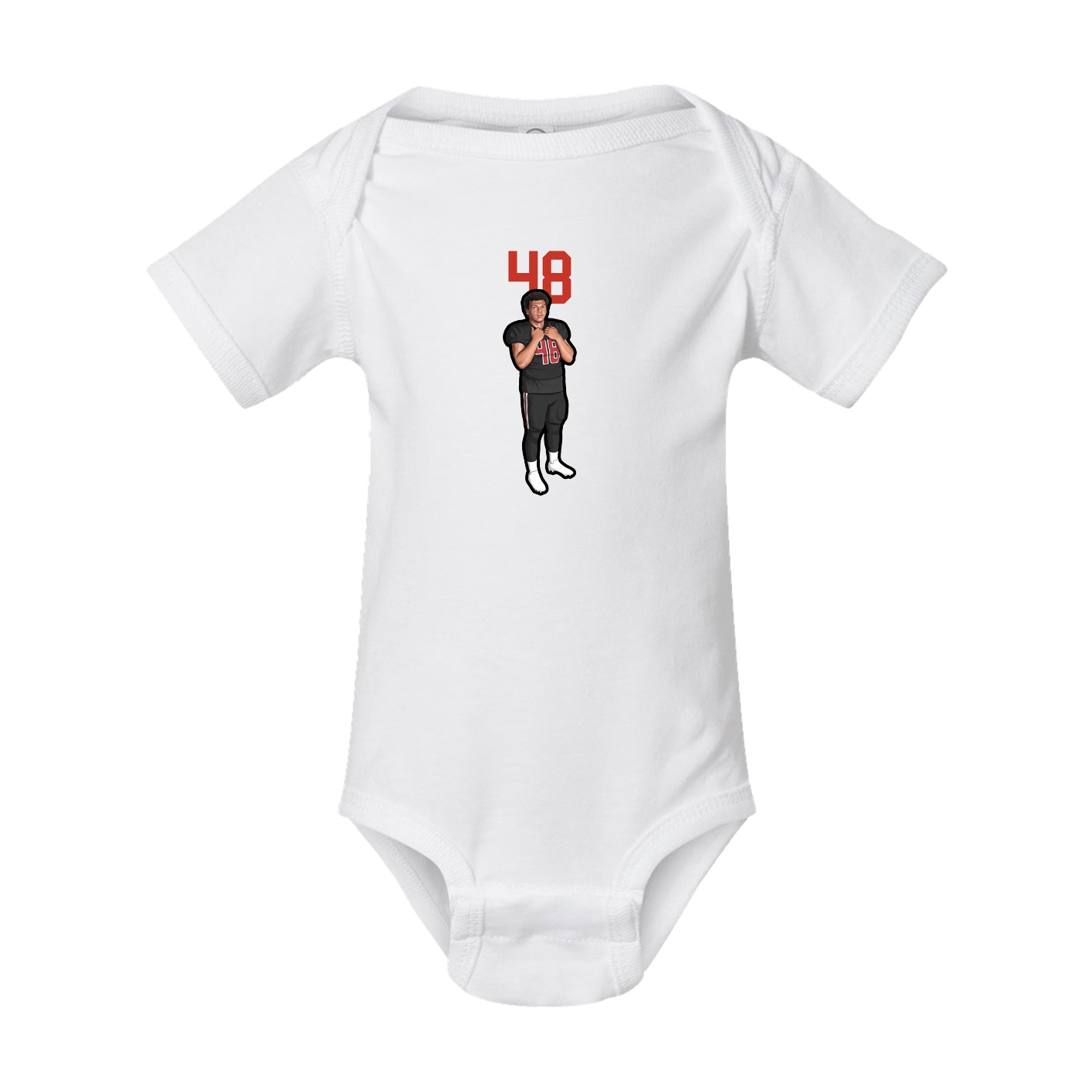 Baby Onesie — Number Top in White