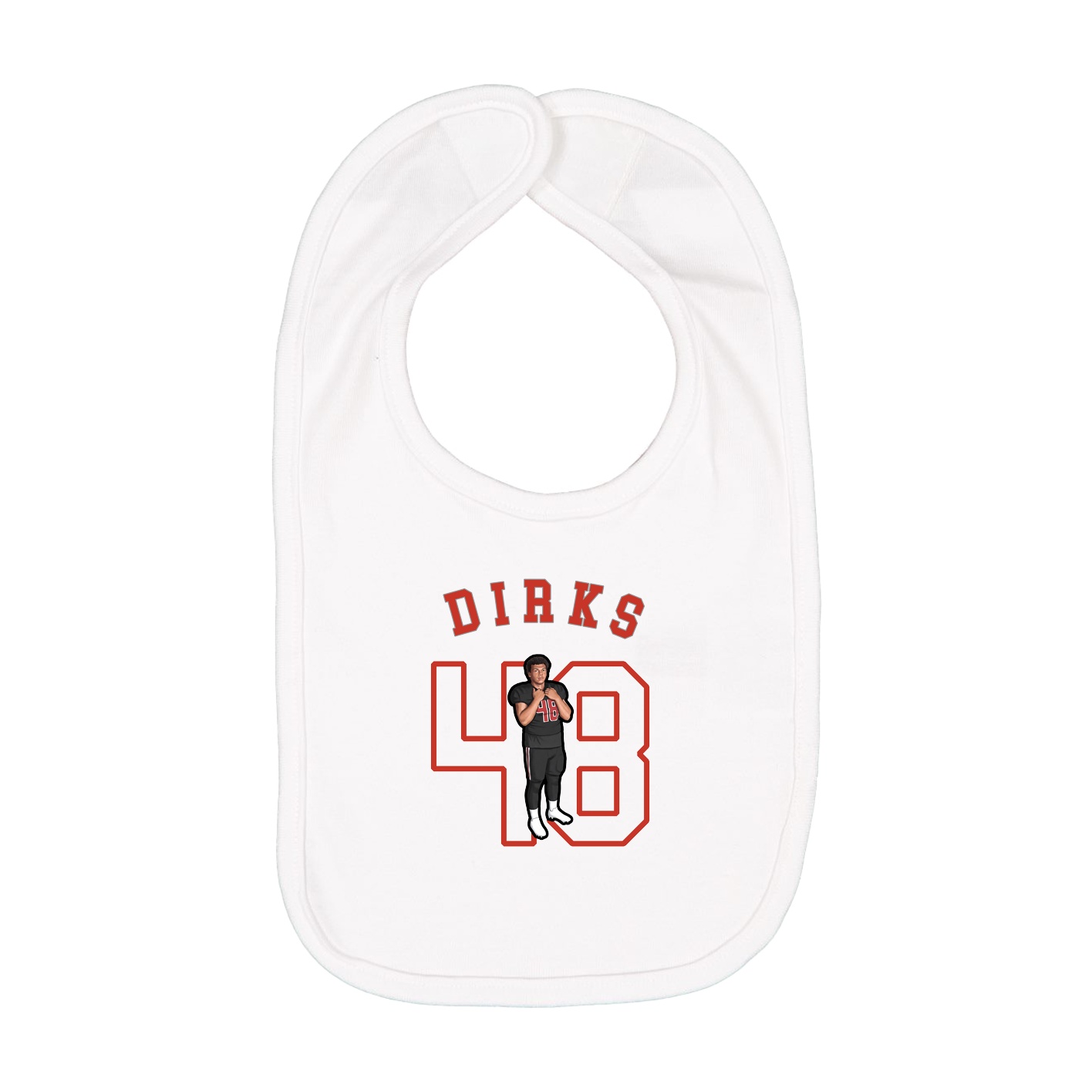 Infant Bib — Shirsey Arch in White