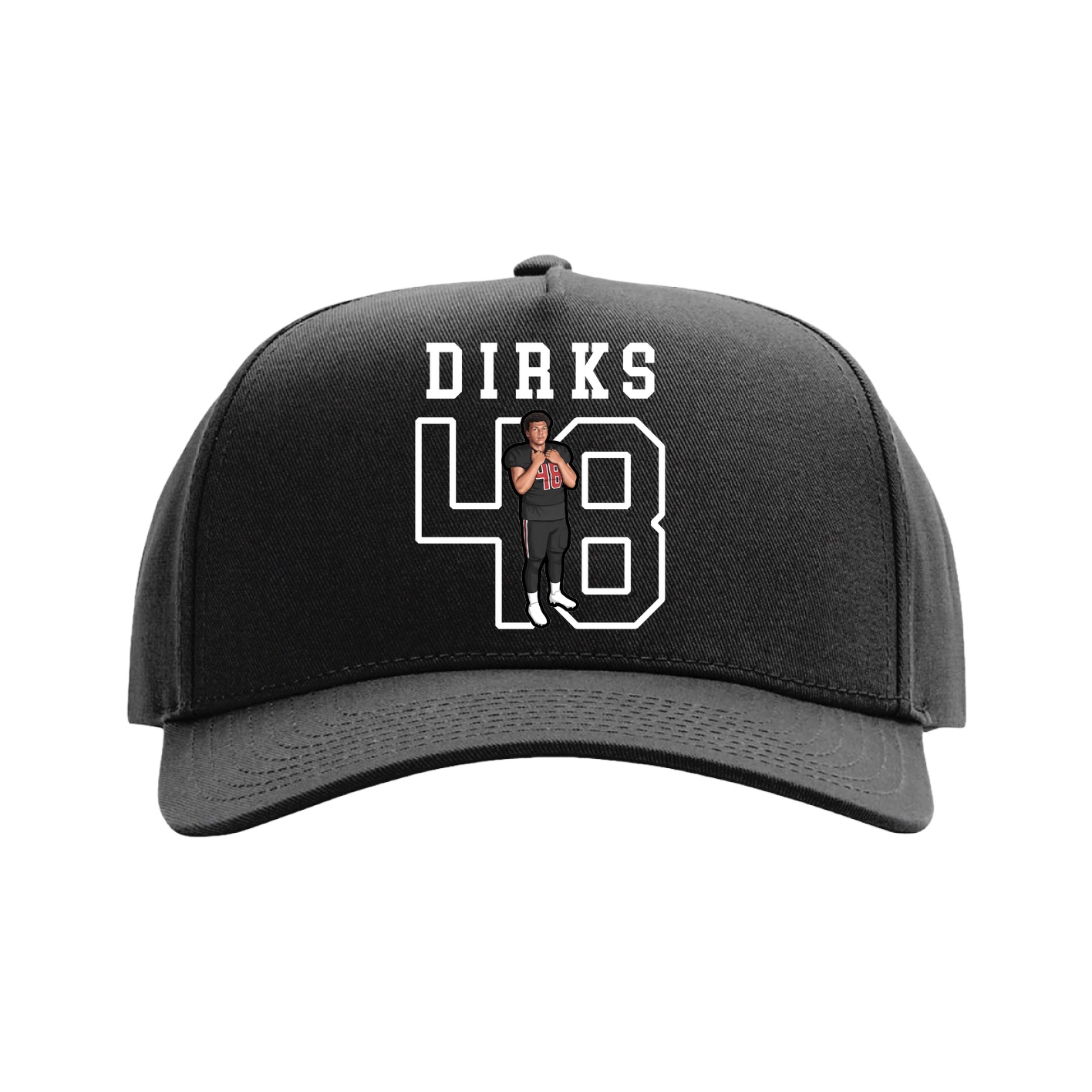Full Fabric Five-Panel Champ Cap — Shirsey in Black