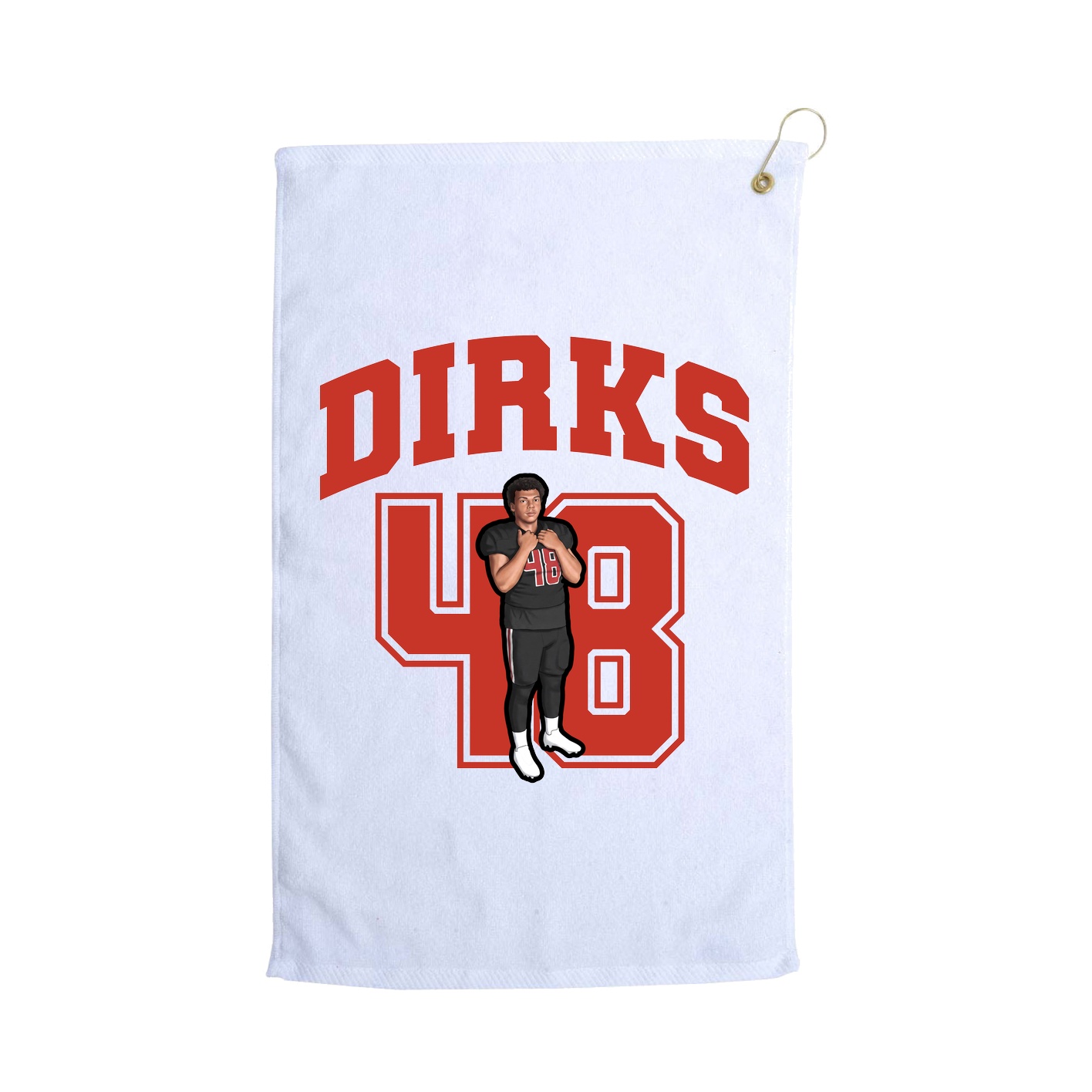 Golf Towel — Number in White