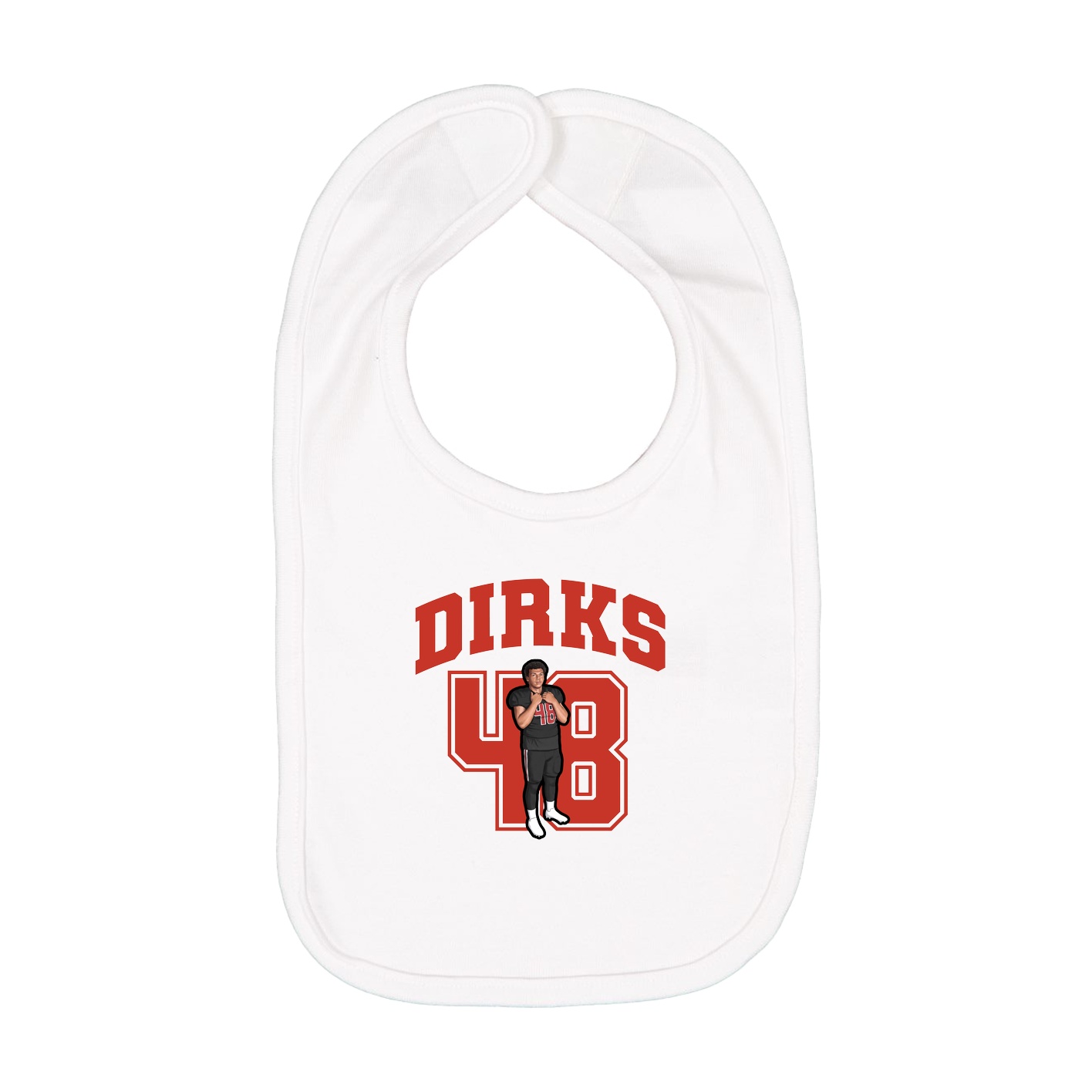 Infant Bib — Number in White